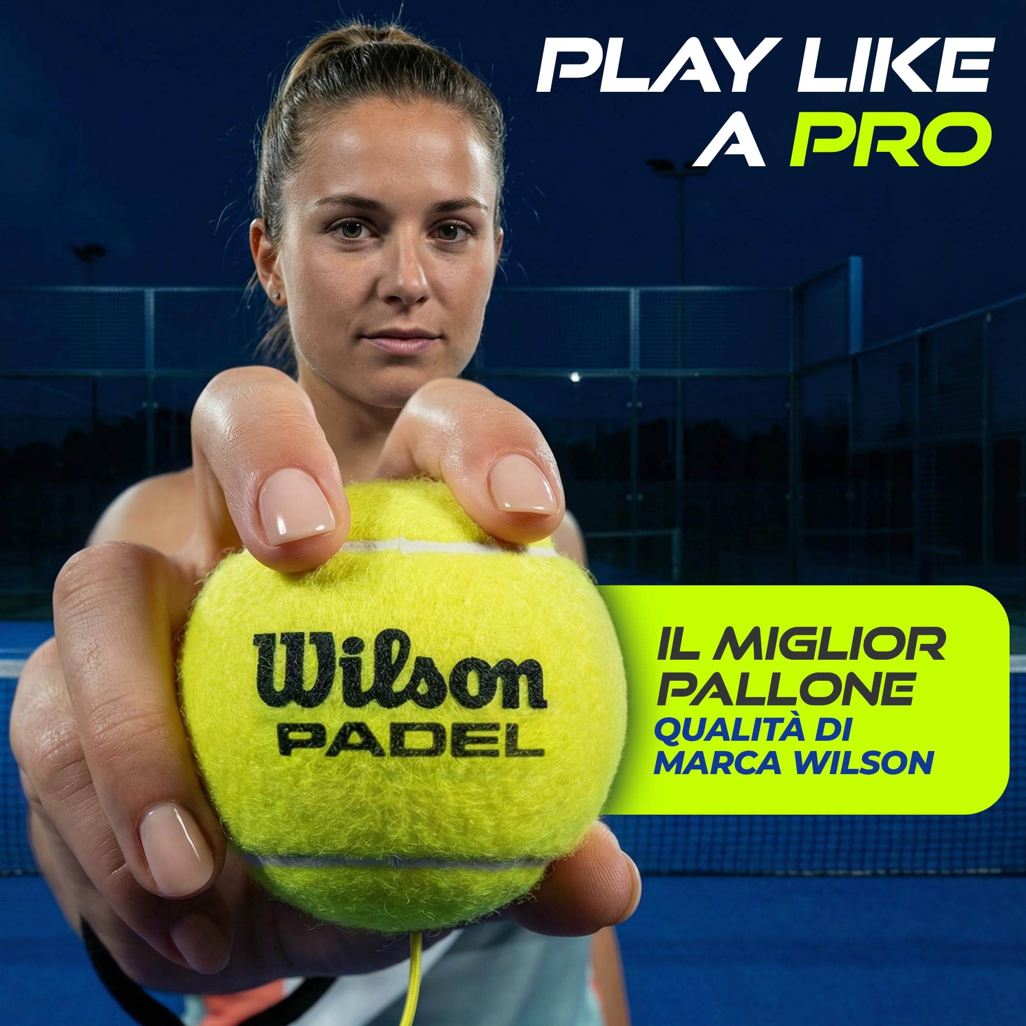 MOVEMATE Dispositivo di Allenamento per Tennis/Padel con Pallina Wilson® | Innovativo Dispositivo Sportivo per Il Tempo Libero per Giocare e Allenarsi all'aperto, in Giardino