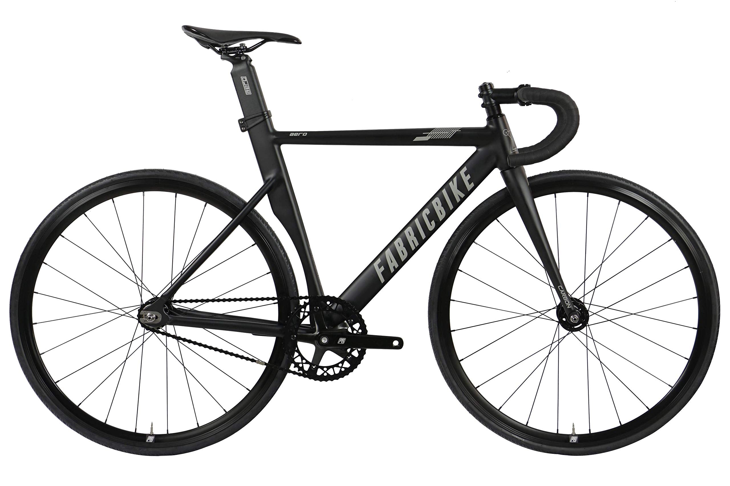 FabricBike AERO - Fixed Gear Bicicletta, Single Speed Fixie Completa mozzo, Telaio in Alluminio e Forcella in carbonio, Ruote 28, 5 Colori, 3 Dimensioni, 7.95 kg (Taglia M)