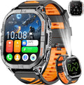 GPS Smartwatch Uomo, 2,13" AMOLED Militare Orologio con LED Torcia, Bussola,100+ Modalità Sportive, Monitoraggio della Salute, Chiamate Bluetooth per Android iOS