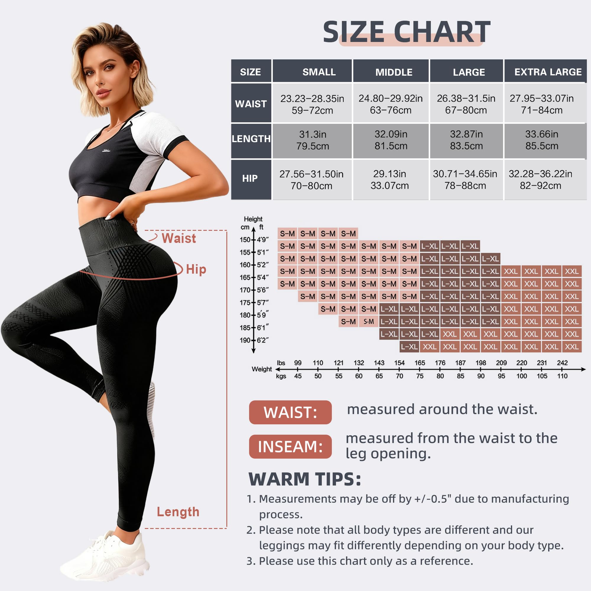 Leggins Anticellulite Donna, Leggings Sportivi Lunghi Compressione Push Up Glutei, Vita Alta Opachi Yoga Pilates Fitness