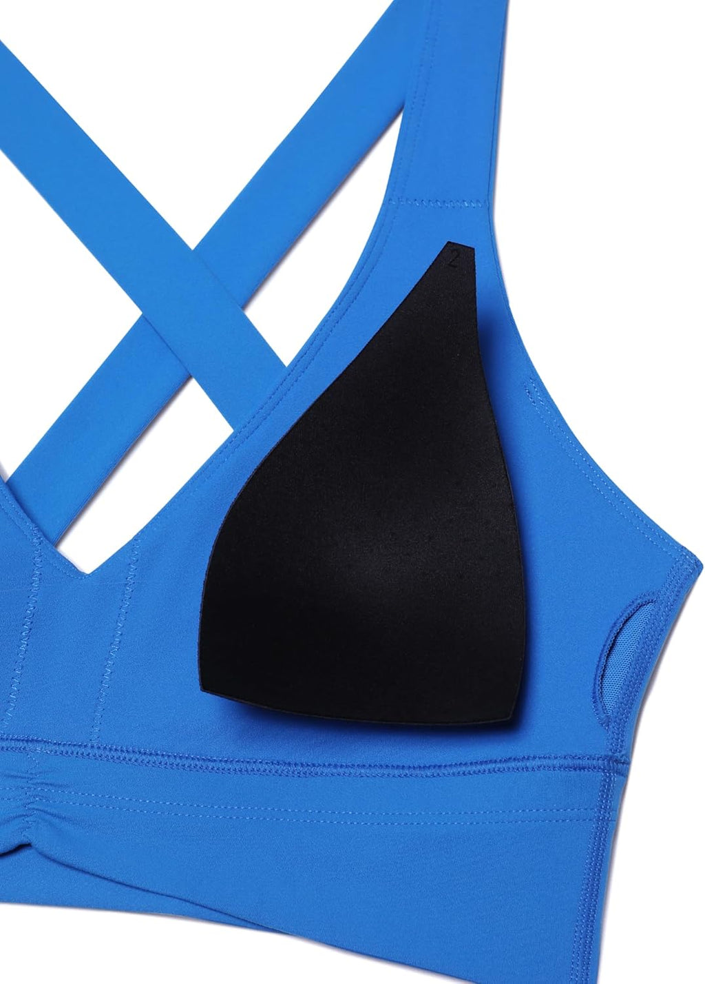 CRZ YOGA Butterluxe Donna Increspato Sport Reggiseni Collo a V Incrocio Schiena Yoga Canotta Tops