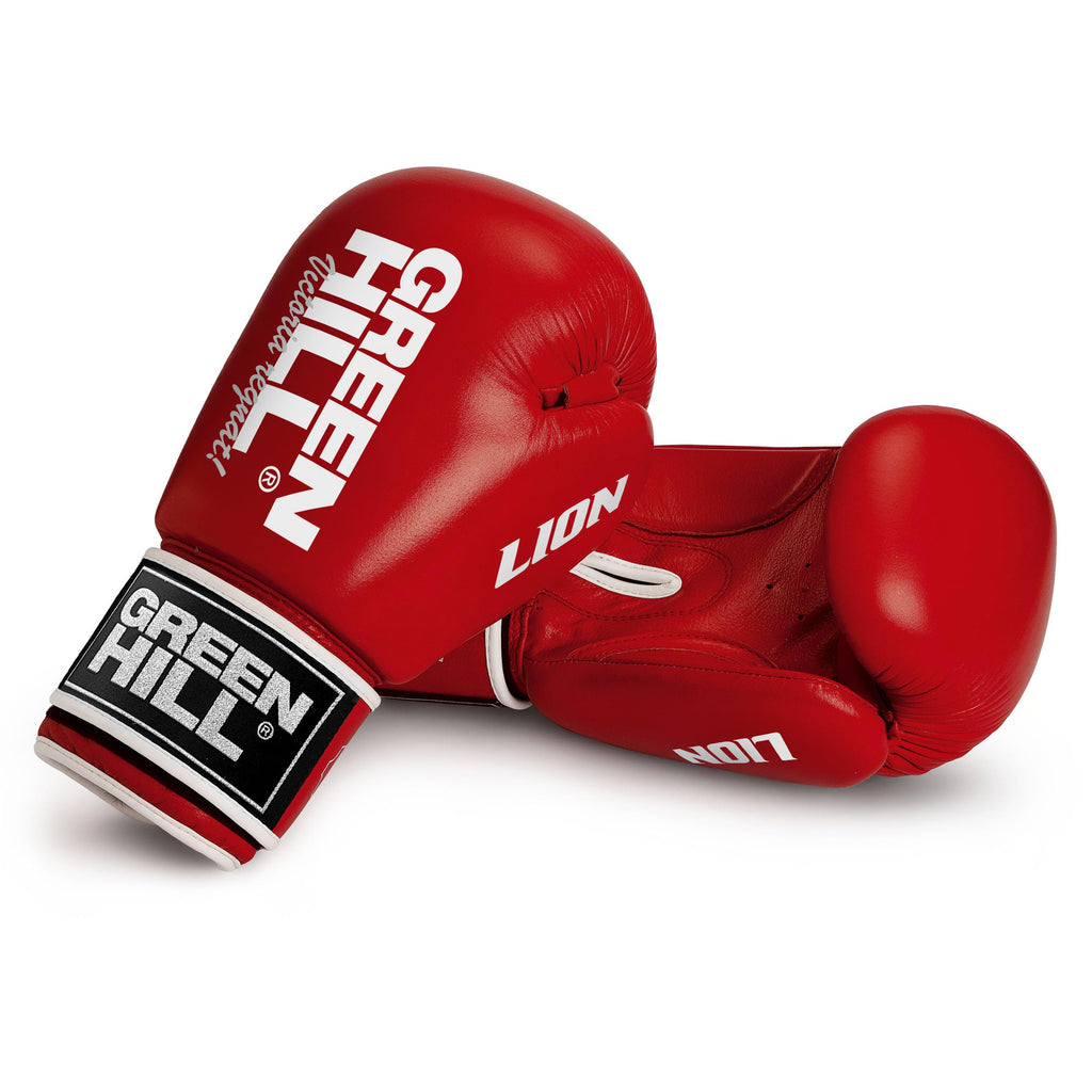 GREEN HILL Guanti Boxe Lion GUANTONI ANTISHOCK Pugilato Pelle