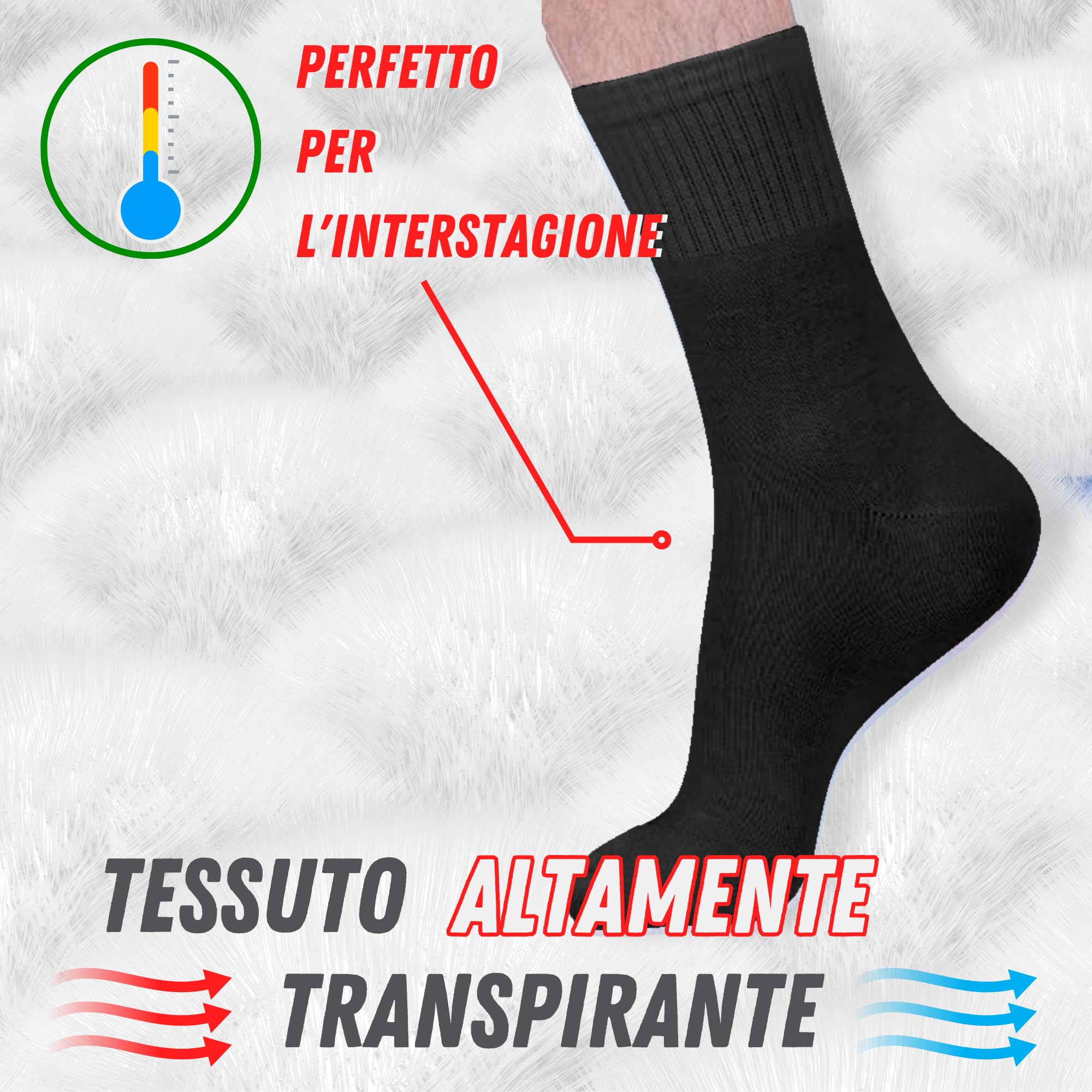 6 Paia Calzini sportivi uomo | Calzini sportivi donna | Calzini running uomo | Calzini running donna