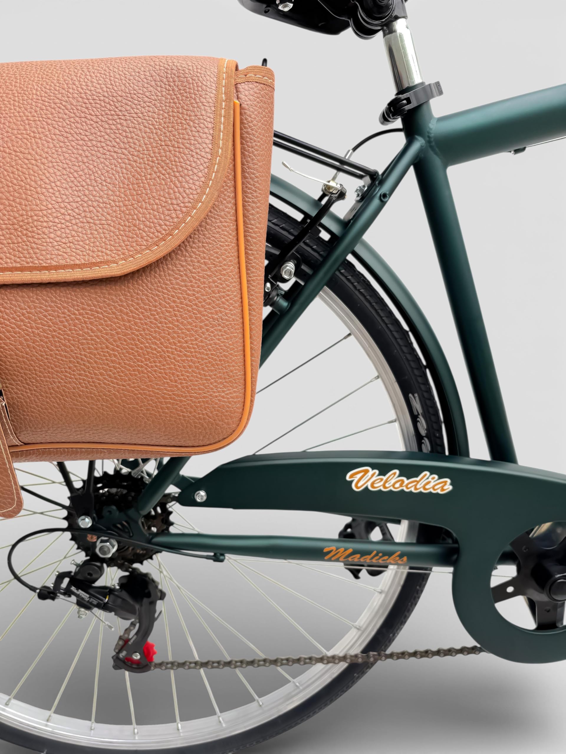 Bicicletta Uomo 28" Passeggio Verde Vintage Velodia Bici da Città con Cambio Shimano · Comoda e Robusta · Perfetta per Spostamenti Quotidiani e Tempo Libero · Stile Retrò