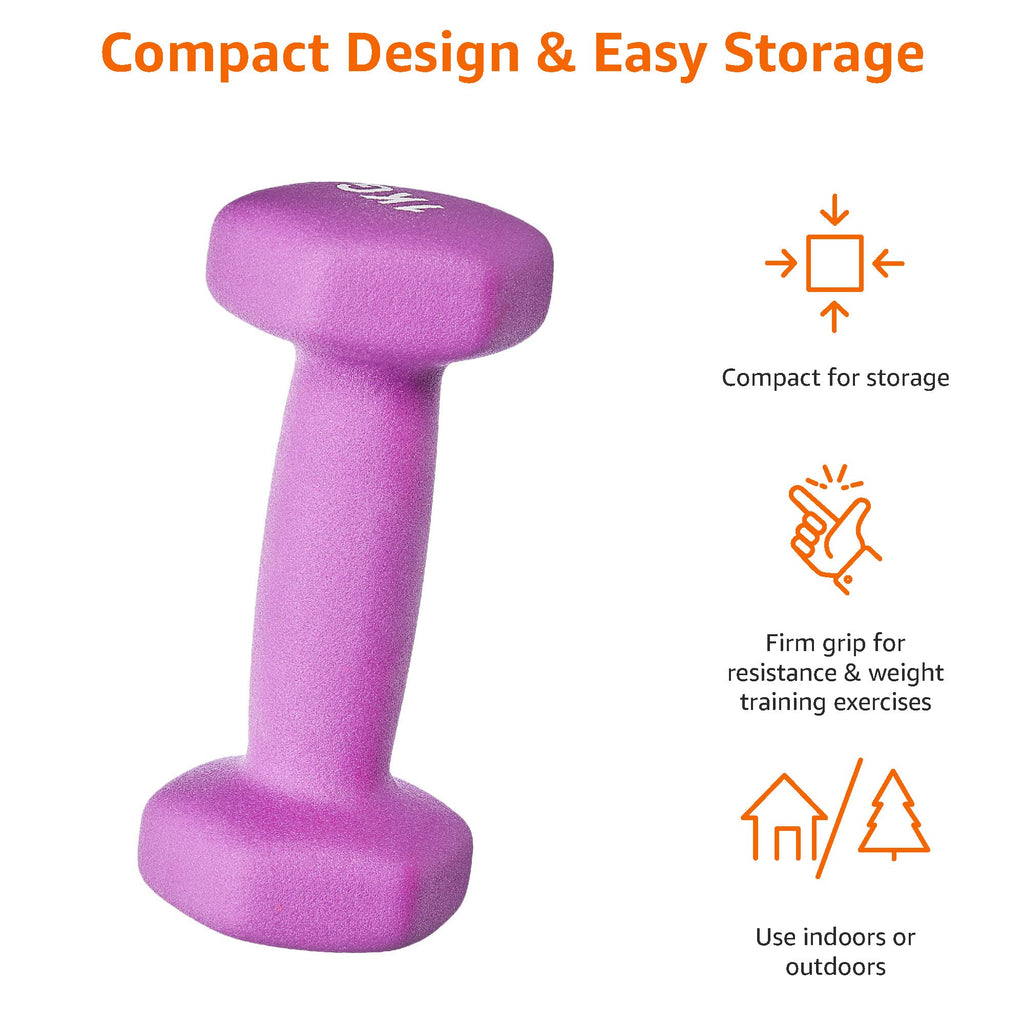 Amazon Basics Coppia di manubri in neoprene
