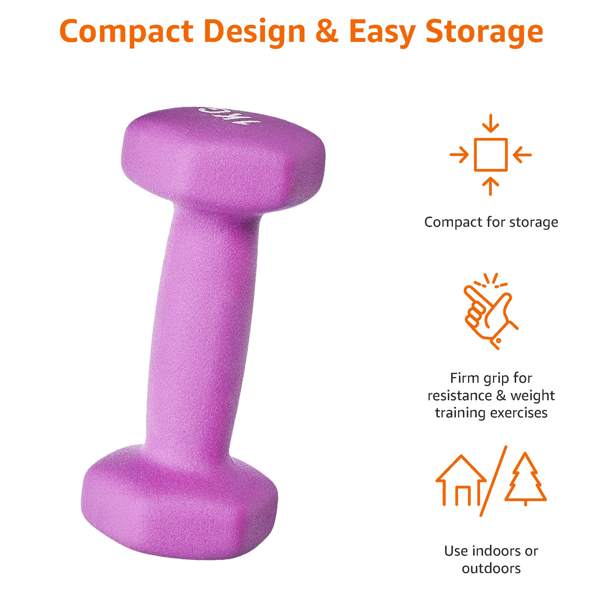 Amazon Basics Coppia di manubri in neoprene