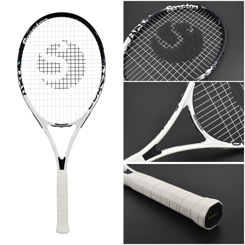 Senston Racchetta da Tennis da 27'', Racchette Tennis con Borsa, Grip da Tennis, Smorzatore di Vibrazioni, Presa e Controllo Eccellenti