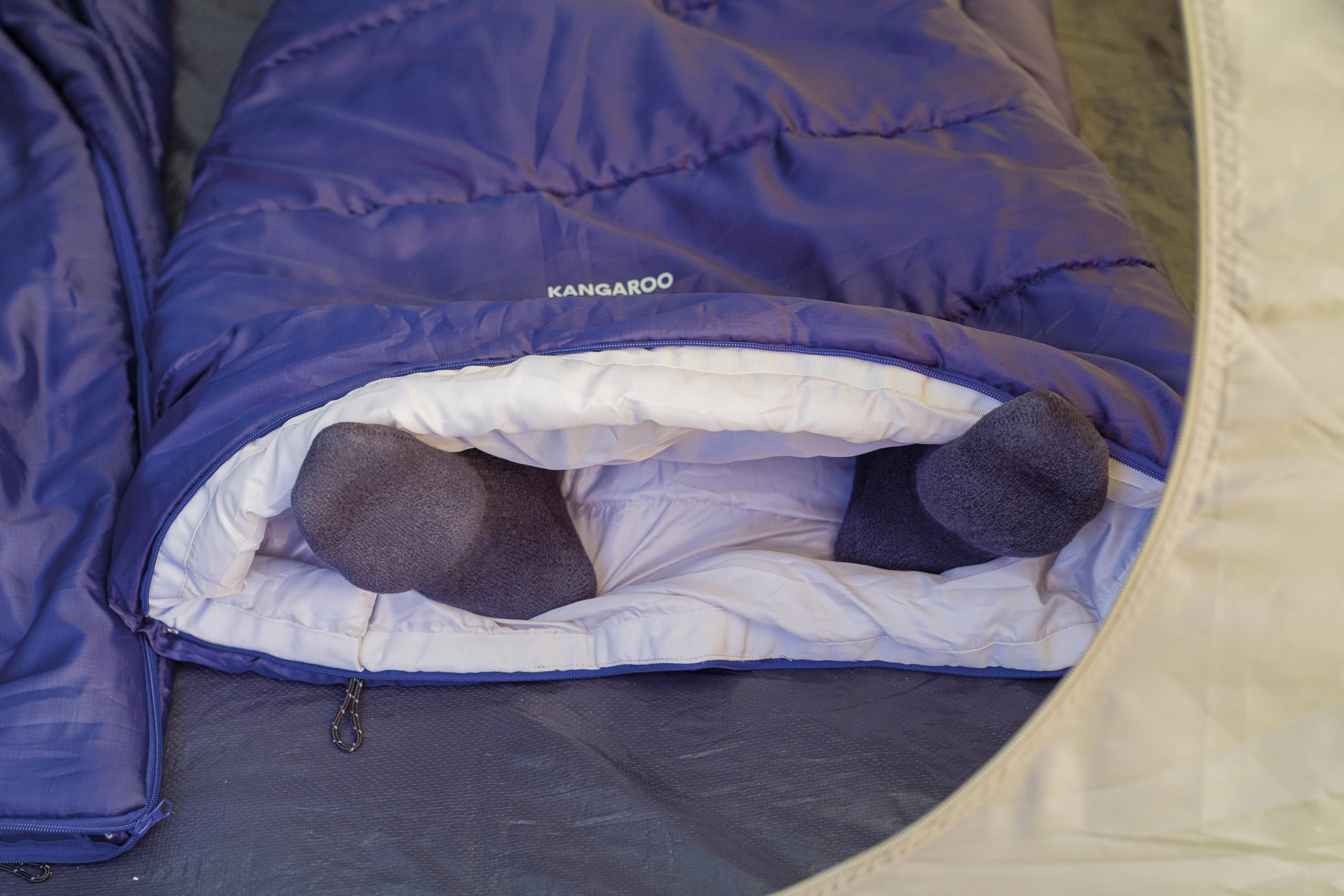 Kangaroo Square, Sacco Letto Unisex Adulto, Blu, Taglia Unica