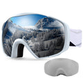 OutdoorMaster Maschera Sci Modello Classic OTG - Lenti Anti-Appannamento e Protezione UV400 - Compatibile con Casco e Occhiali da Vista