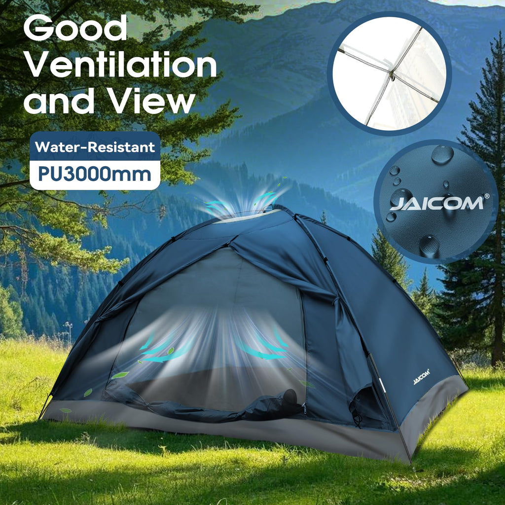 JAICOM Tenda da Campeggio per 1-4 Persone, Ultraleggera Impermeabile Tende igloo Tenda Campeggio per 3-4 Stagioni, Facile da installare, Ideale per Campeggio, Trekking, Spiaggia, Arrampicata