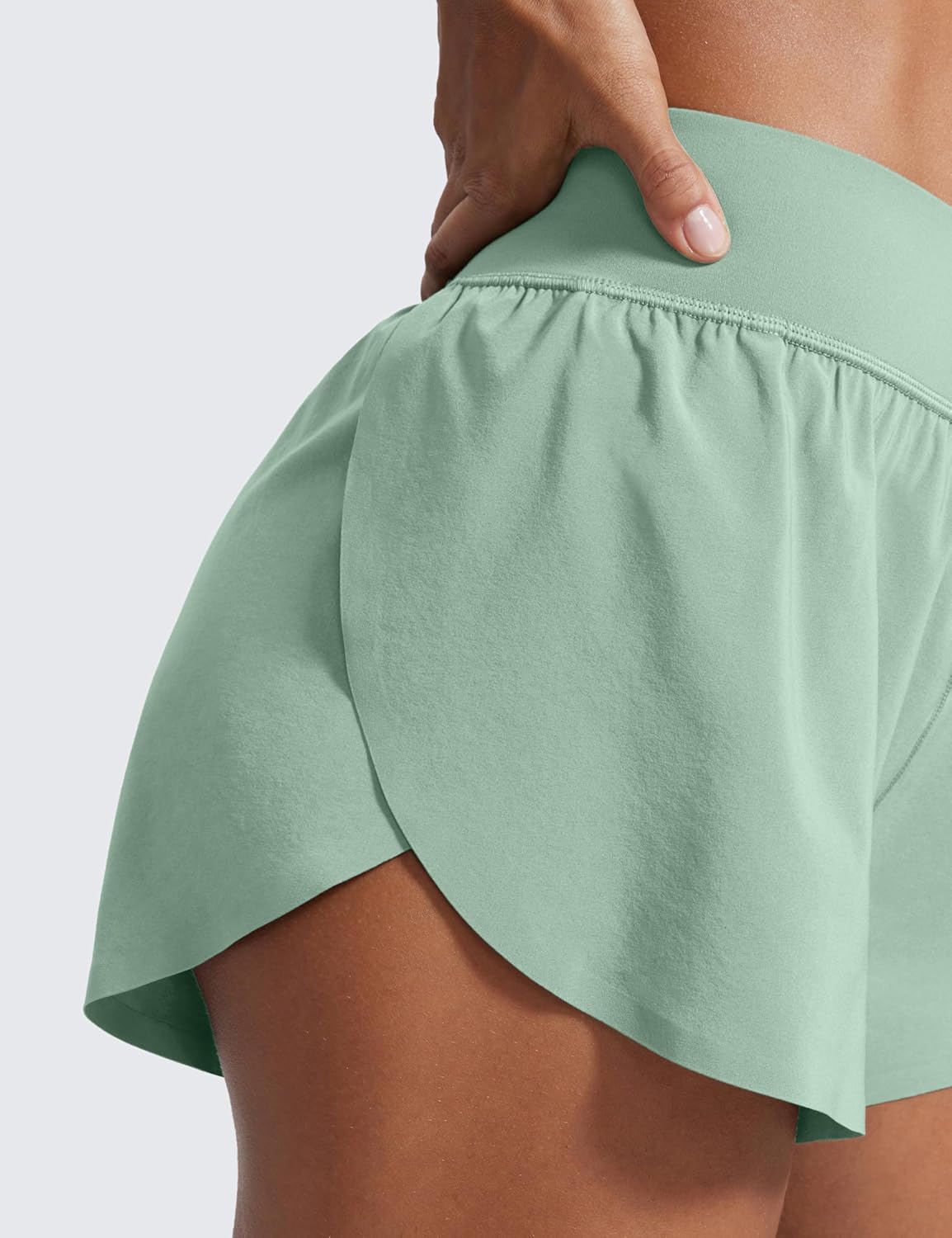 CRZ YOGA Pantaloncini da Corsa Dolphin a Vita Alta da Donna Divisione Alta