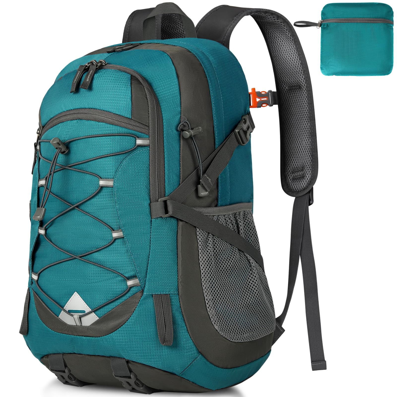 IGOLUMON Zaino Trekking 40 Litri, Zaino Ultraleggero Pieghevole, Impermeabile Zaino da Viaggio per Uomo/Donna, Zaino da Trekking con Strisce Riflettenti, Zaino Montagna per Escursionismo Campeggio