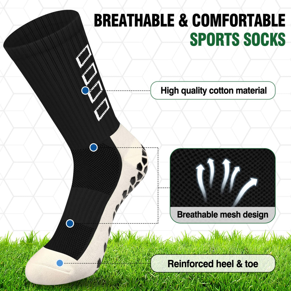 Calze Calcio Antiscivolo Uomo 37-45 Calze Antiscivolo Calcio Anti Vesciche Addensare Cotone Calzini Sportivi Donna Traspirante Calzini Grip Calcio per Ciclismo Trekking