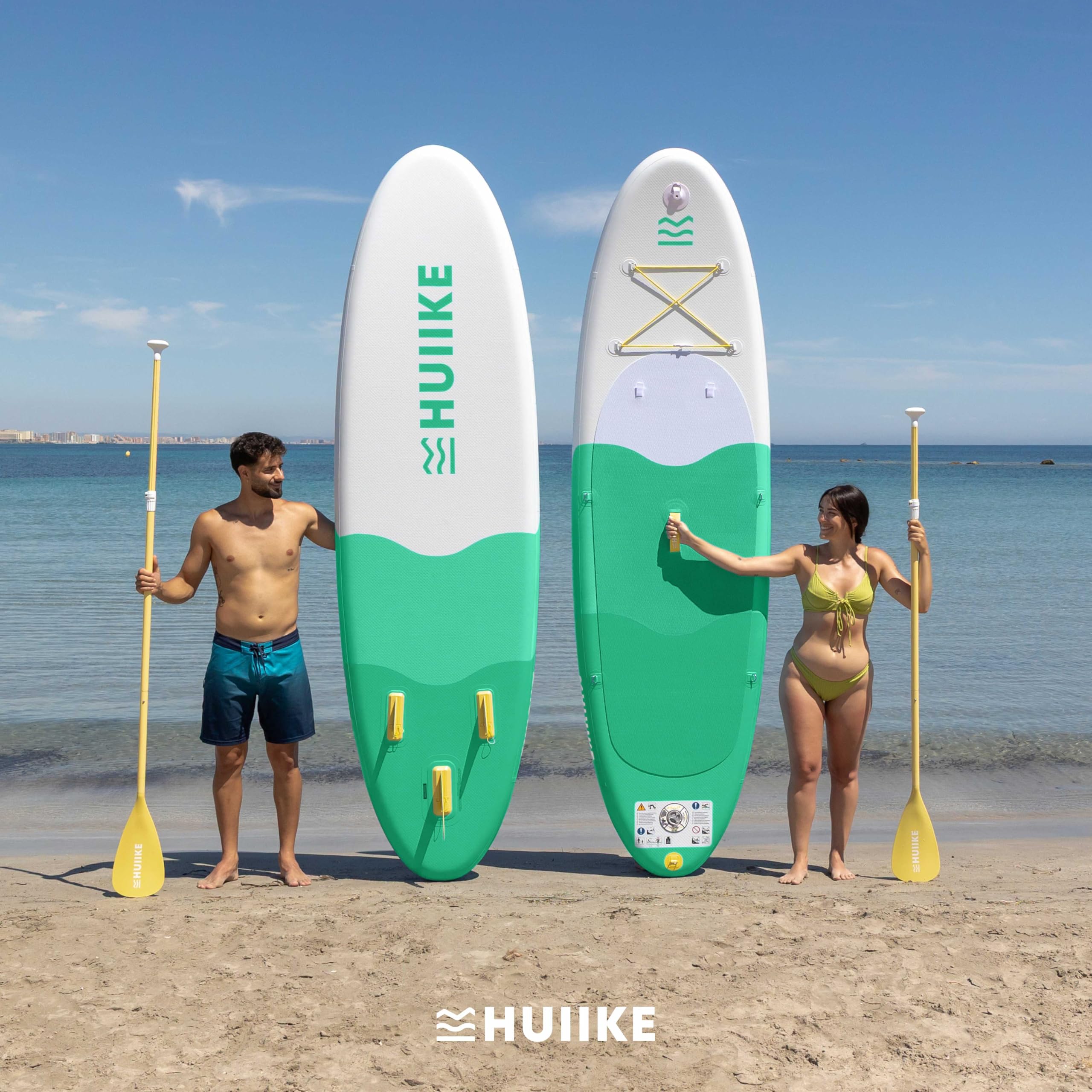 HUIIKE Tavola Sup Gonfiabile Adulti con Accessori Inclusi, Pagaia, Pinne, Pompa. Stand Up Paddle Board con Grande Stabilità e Resistenza. 305 x 84 x 15 cm, Carico Massimo 130 kg