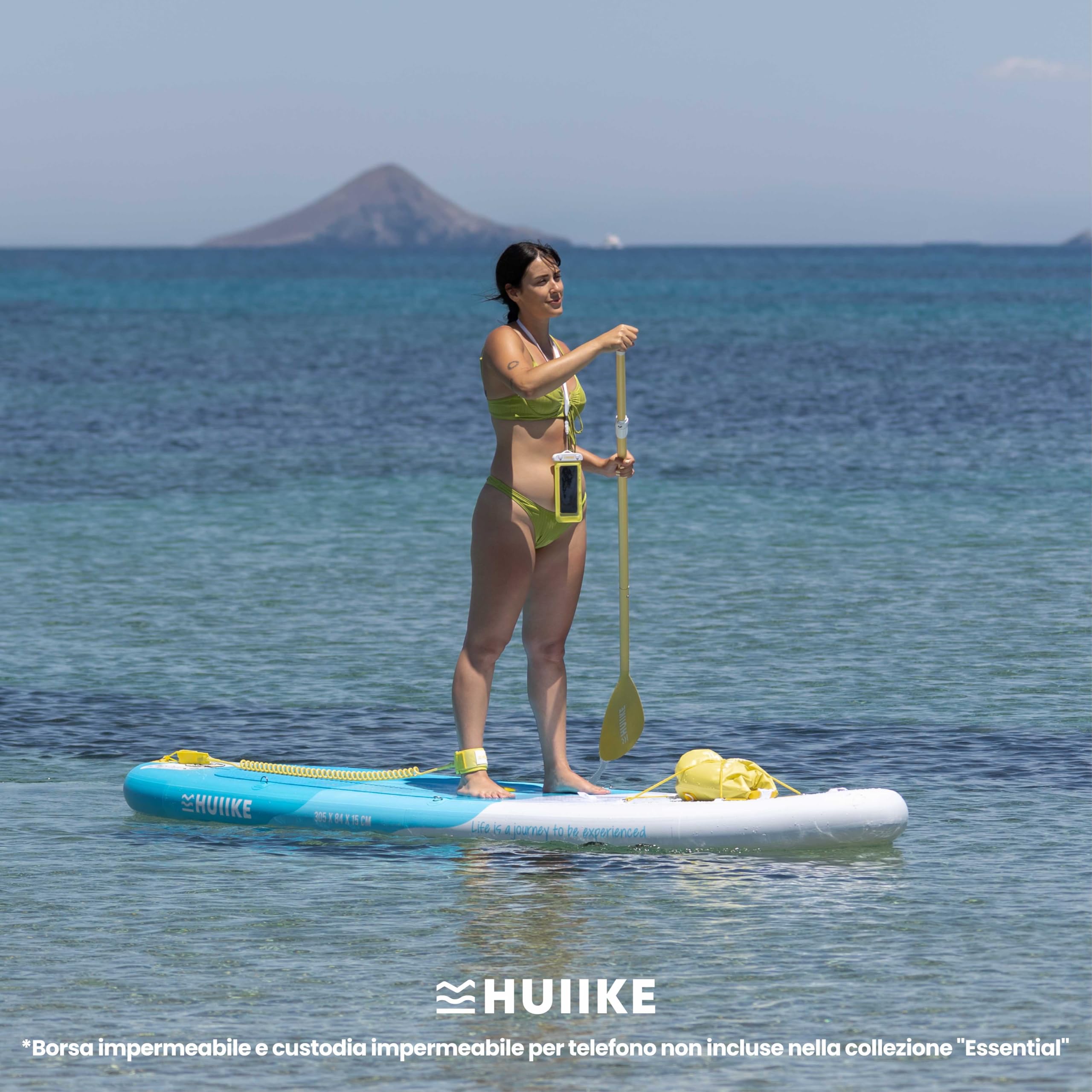 HUIIKE Tavola Sup Gonfiabile Adulti con Accessori Inclusi, Pagaia, Pinne, Pompa. Stand Up Paddle Board con Grande Stabilità e Resistenza. 305 x 84 x 15 cm, Carico Massimo 130 kg