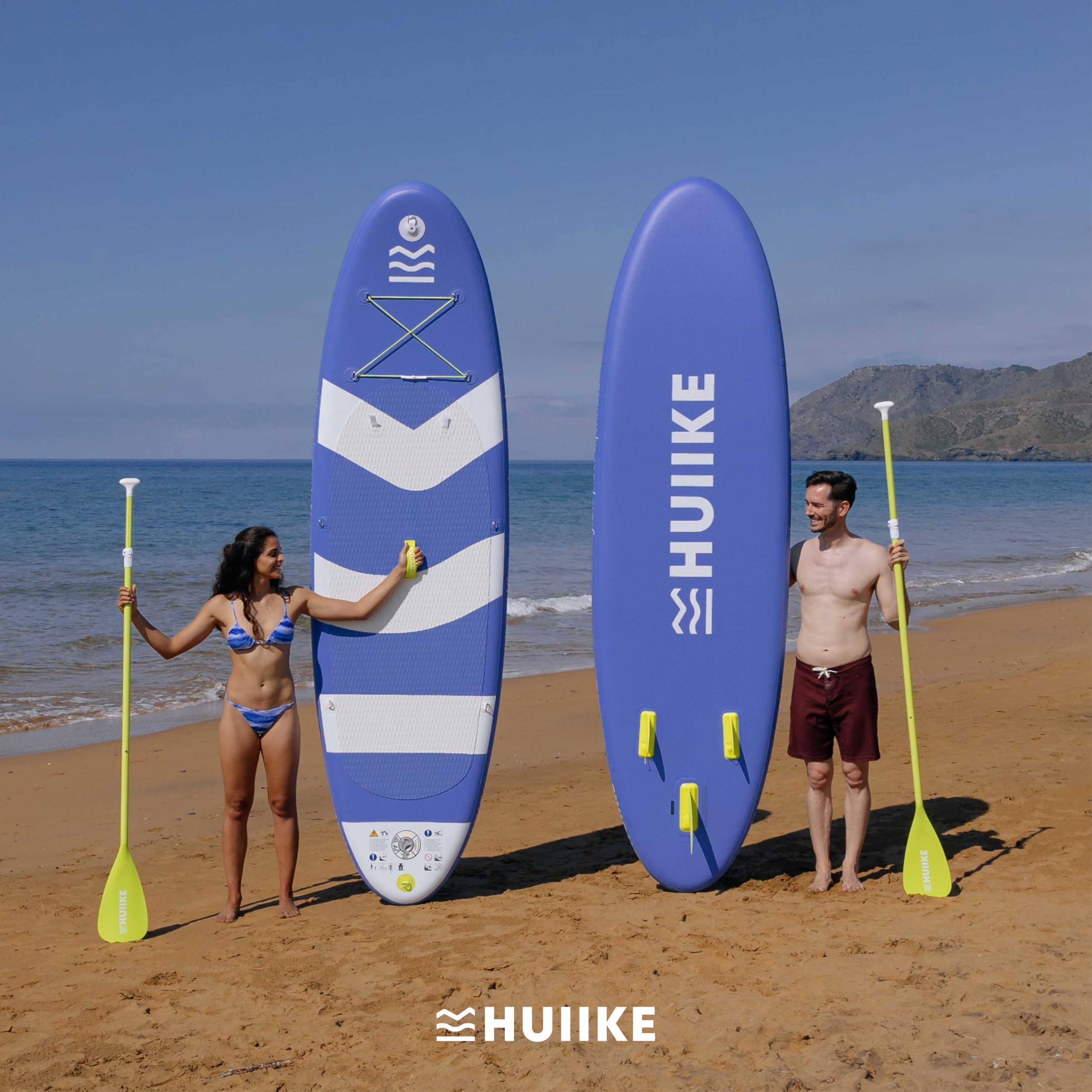 HUIIKE Tavola Sup Gonfiabile Adulti con Accessori Inclusi, Pagaia, Pinne, Pompa. Stand Up Paddle Board con Grande Stabilità e Resistenza. 305 x 84 x 15 cm, Carico Massimo 130 kg