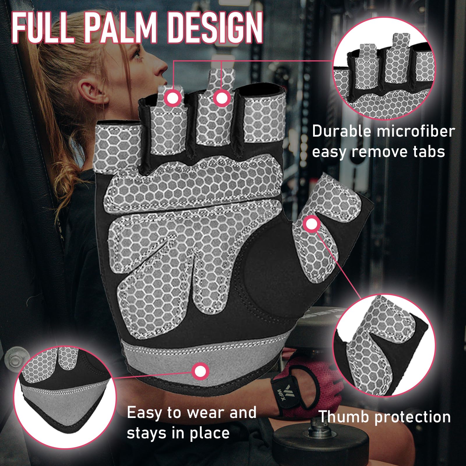 WESTWOOD FOX Guanti da fitness traspiranti e antiscivolo, per uomo e donna, per sollevamento pesi, bodybuilding, palestra, crossfit, allenamento con i pesi