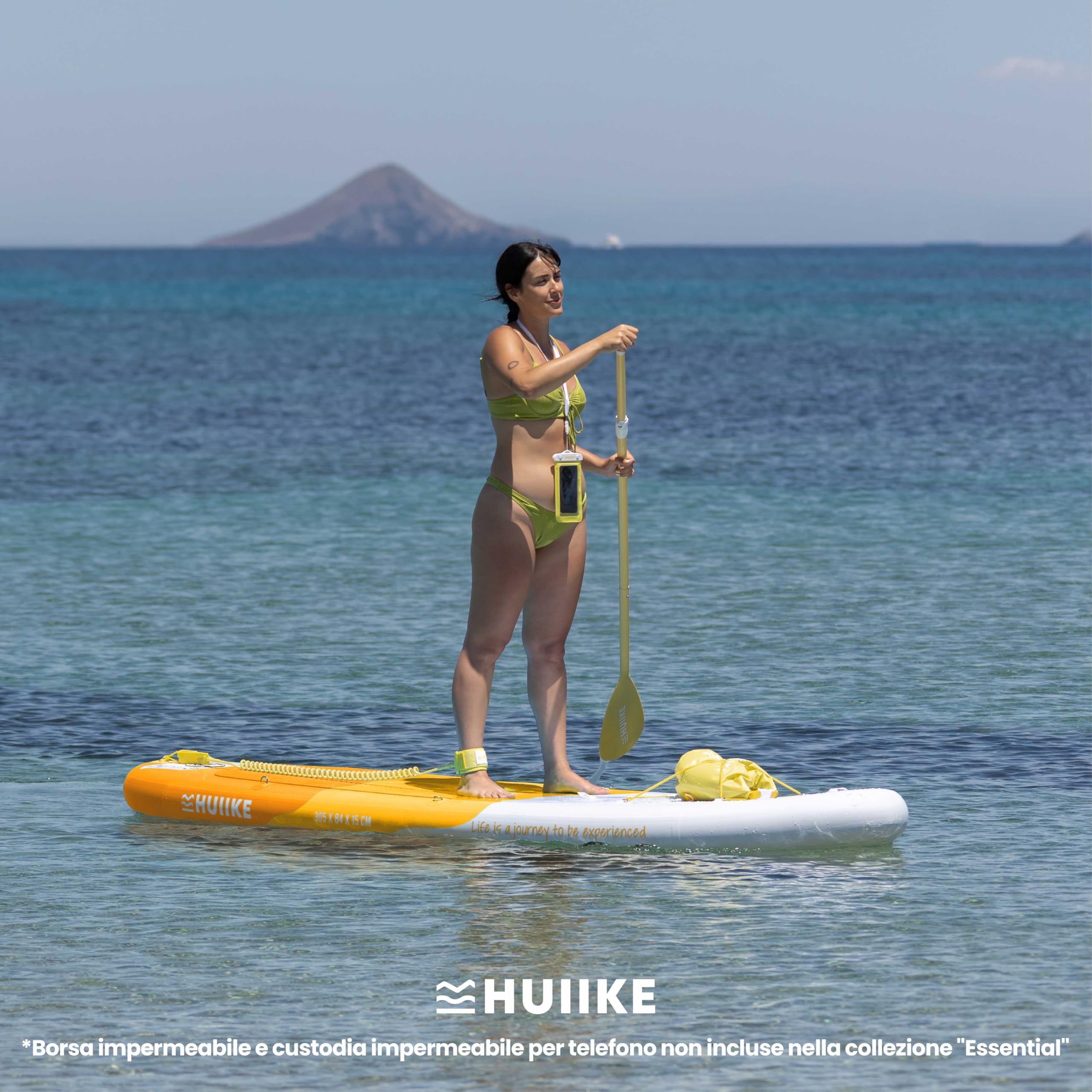 HUIIKE Tavola Sup Gonfiabile Adulti con Accessori Inclusi, Pagaia, Pinne, Pompa. Stand Up Paddle Board con Grande Stabilità e Resistenza. 305 x 84 x 15 cm, Carico Massimo 130 kg
