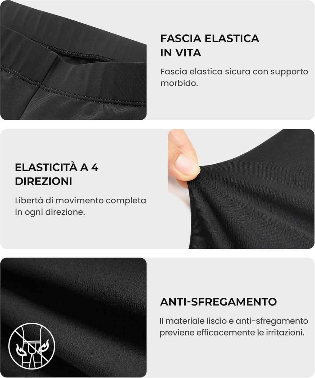 FDX Pantaloncini Ciclismo Uomo Imbottiti 3D, Intimo MTB Traspirante e Asciugatura Rapida, Antiscivolo, Shorts Bici da