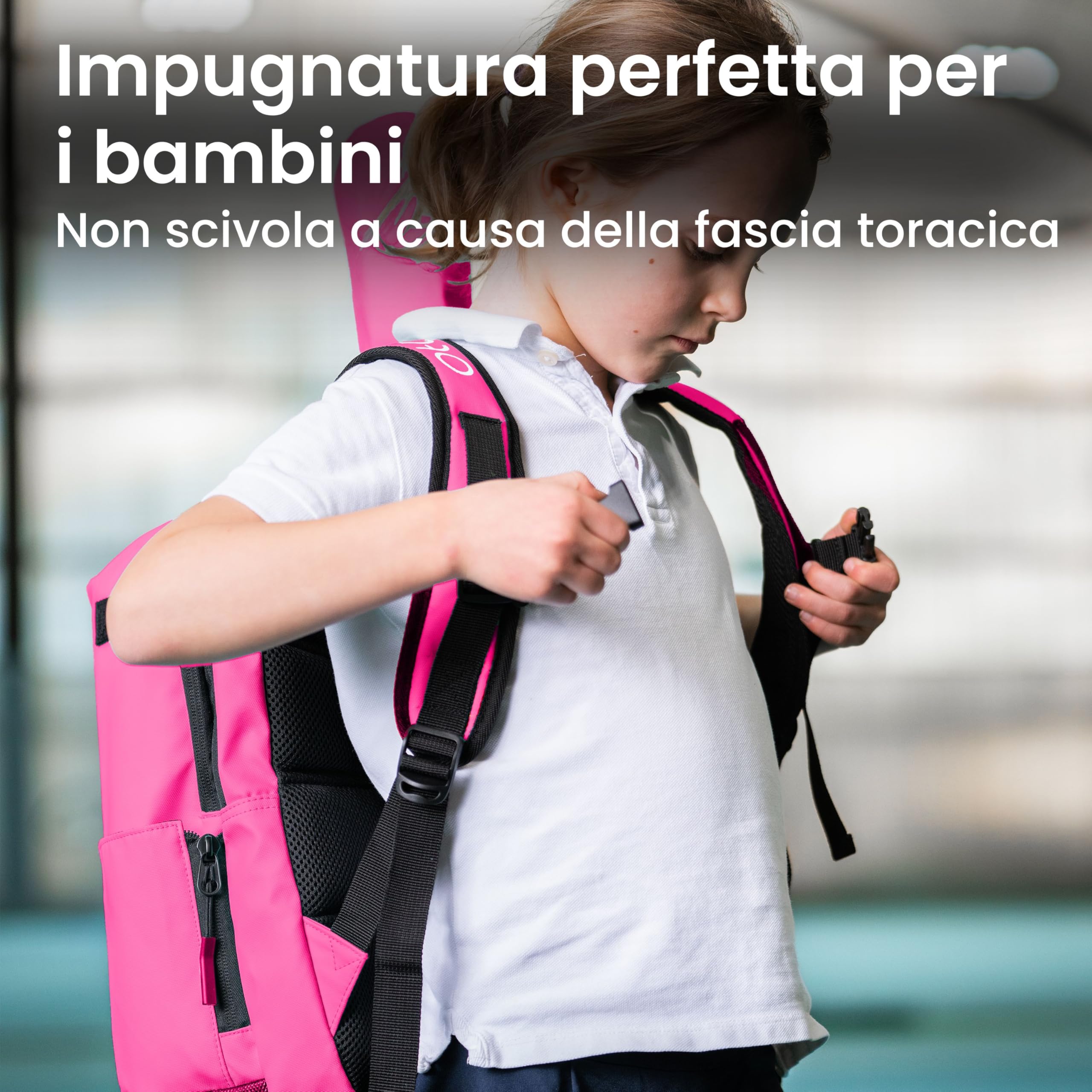 Otaro Zaino tennis bambini | 19 L | Zainetto bambino dai 5 agli 11 anni | Zaino con porta scarpe e porta racchetta tennis bambino | Leggero e riflettente | Zaino sportivo per ragazzi e ragazze