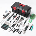 cyclists Kit di Riparazione Bici Portatile, Valigetta Attrezzi per Riparazioni Catene e Pneumatici, Set Completo di Attrezzi per Bici con Custodia per Trasporto