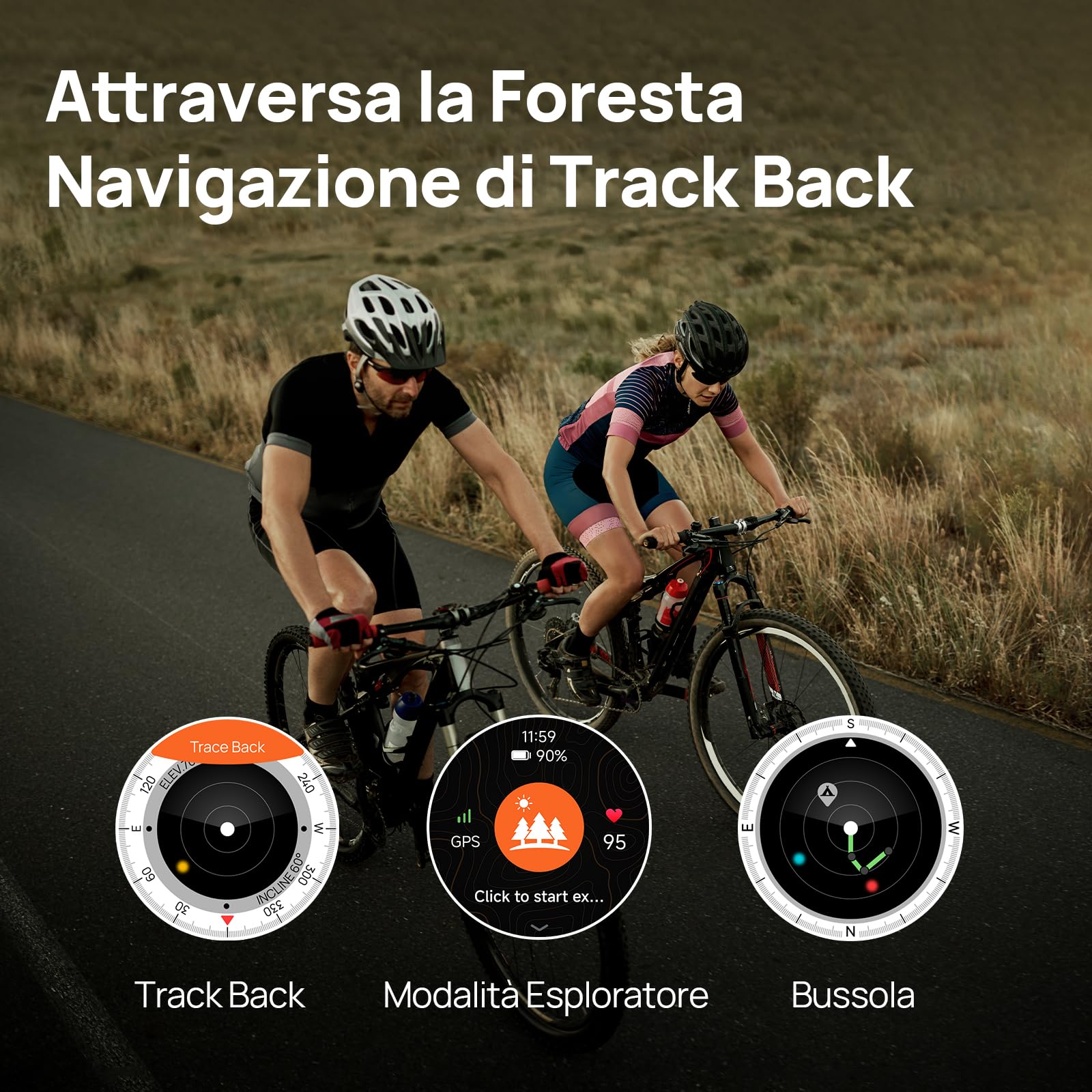 Mibro GS Explorer S Orologio Smartwatch uomo Militare GPS Outdoor con 1,32" AMOLED,Bi-Band GNSS,10 ATM,20 Giorni di Autonomia,Chiamate Bluetooth, Cardio e VO2max,2 Cinturini, per Android e iOS