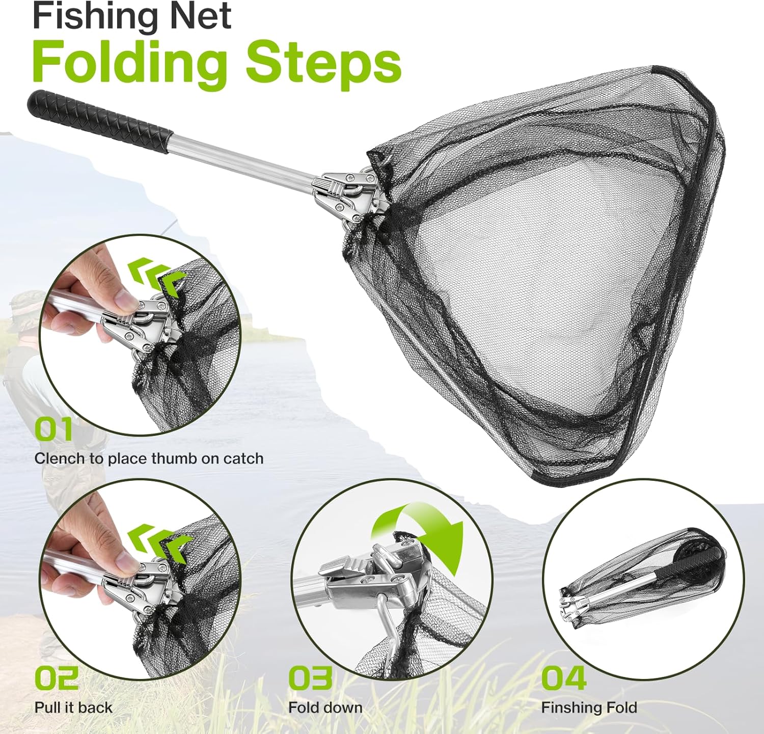 Lomffy Canna da Pesca e Mulinello Combo Set, 1.8M Kit di Esche da Pesca e Borsa con Rete Set Combinato Canna da Pesca Telescopica e Mulinello con Linea Borsa da Trasporto per Acqua Dolce Acqua Salata