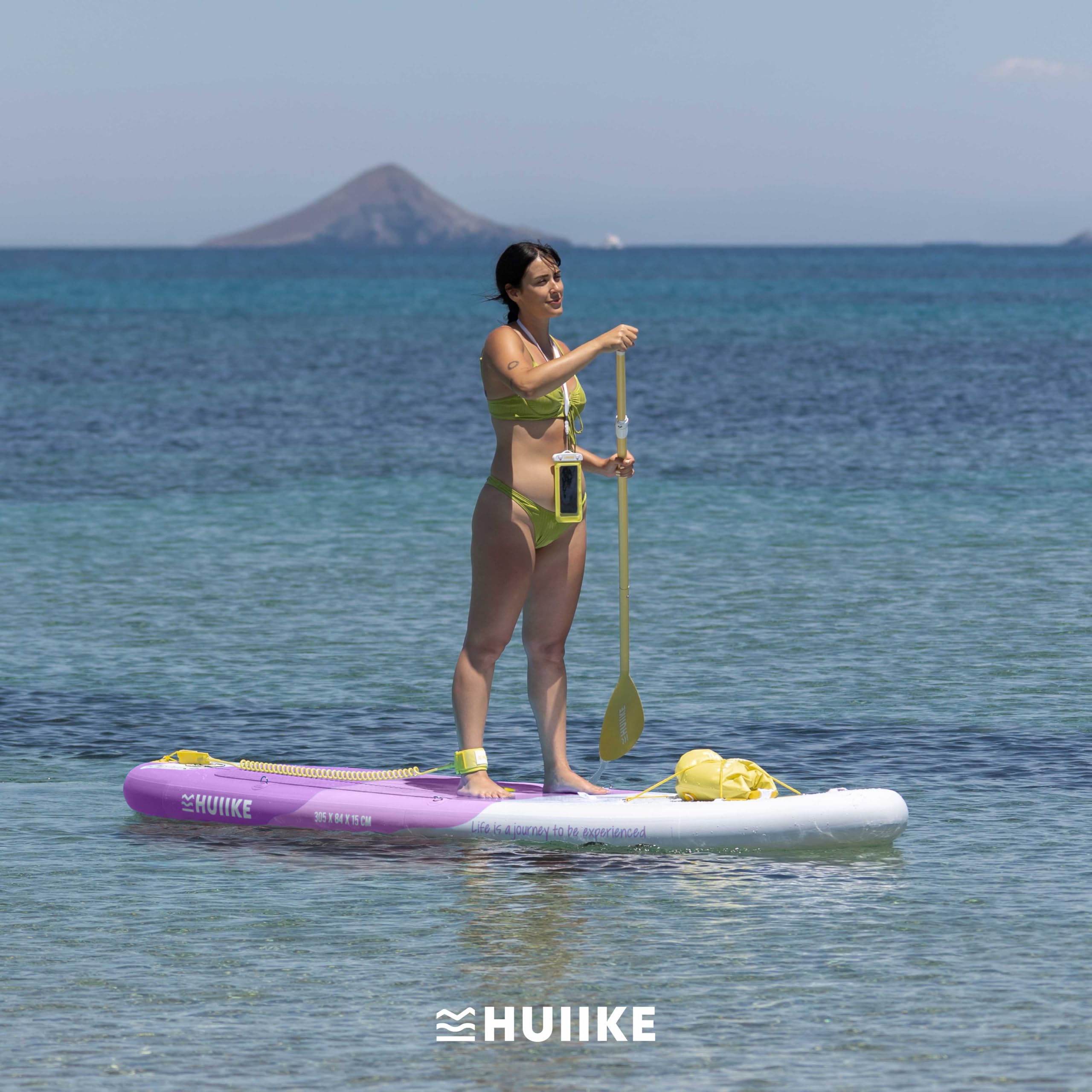 HUIIKE Tavola Sup Gonfiabile Adulti con Accessori Inclusi, Pagaia, Pinne, Pompa. Stand Up Paddle Board con Grande Stabilità e Resistenza. 305 x 84 x 15 cm, Carico Massimo 130 kg