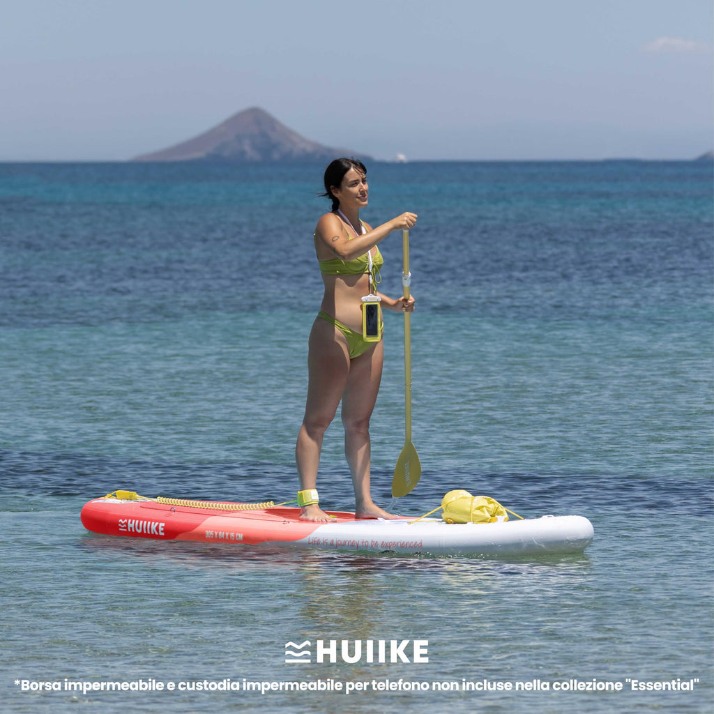 HUIIKE Tavola Sup Gonfiabile Adulti con Accessori Inclusi, Pagaia, Pinne, Pompa. Stand Up Paddle Board con Grande Stabilità e Resistenza. 305 x 84 x 15 cm, Carico Massimo 130 kg