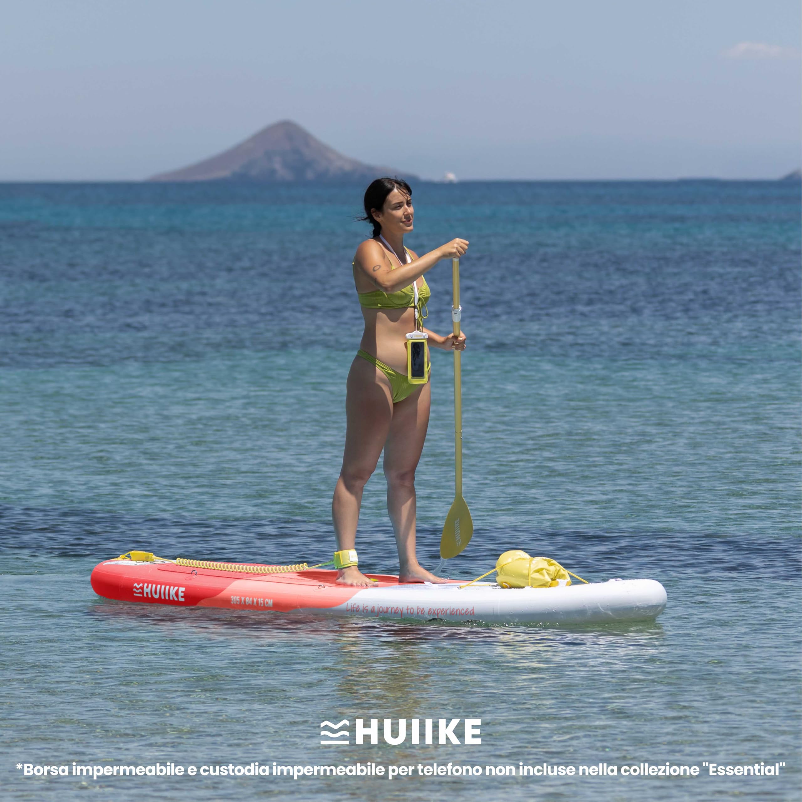 HUIIKE Tavola Sup Gonfiabile Adulti con Accessori Inclusi, Pagaia, Pinne, Pompa. Stand Up Paddle Board con Grande Stabilità e Resistenza. 305 x 84 x 15 cm, Carico Massimo 130 kg