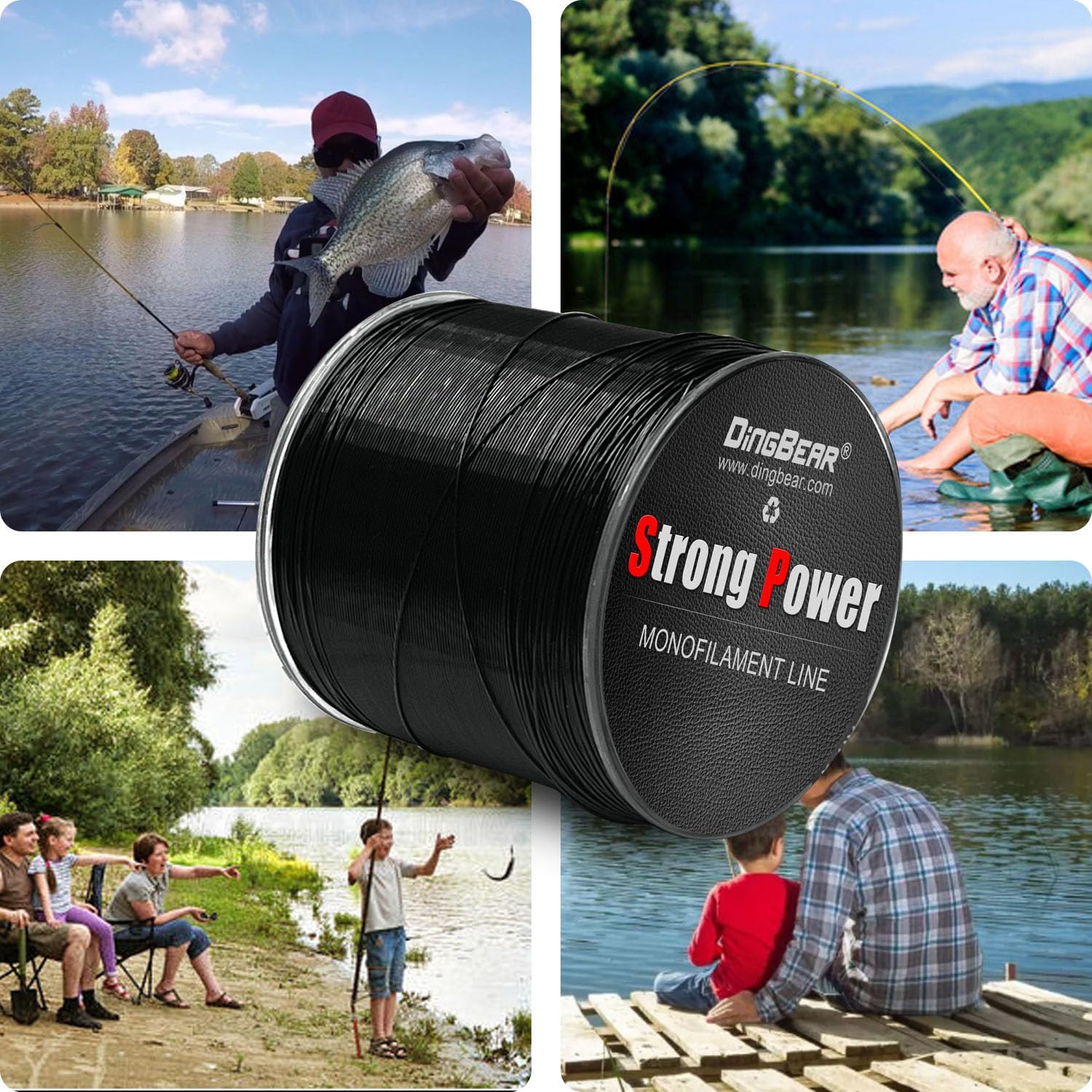 Lenza da Pesca in Nylon 200/500/1000M Monofilamento da Pesca in Nylon Filo da Pesca a Forte Tensione 4 Colori 5-35LB