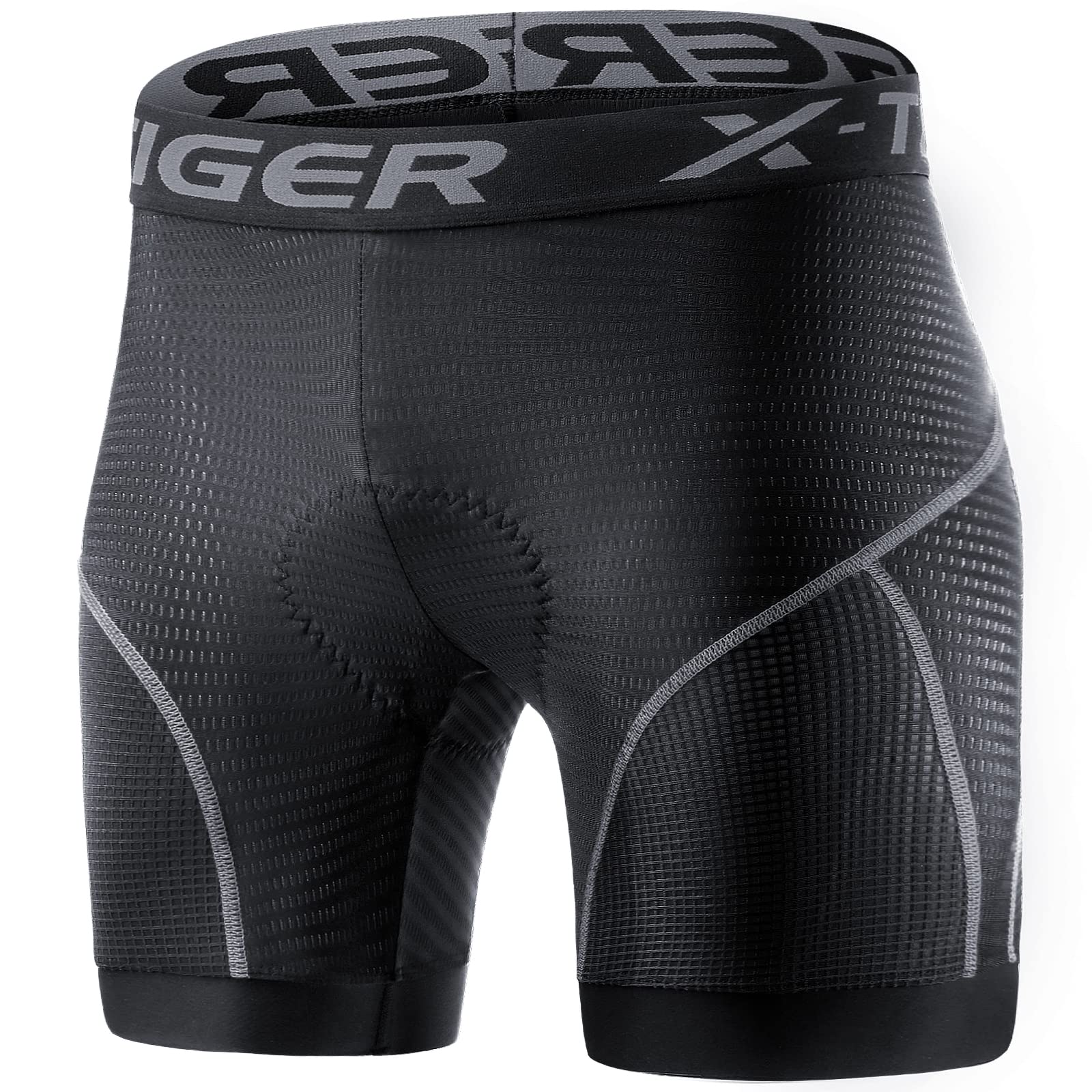 X-TIGER Cuissard cycliste homme avec rembourrage gel 5D respirant sous-vêtement caleçon de cyclisme pour vélo