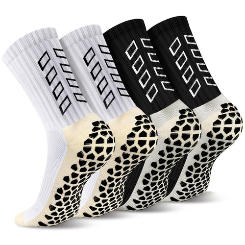 Calze Calcio Antiscivolo Uomo 37-45 Calze Antiscivolo Calcio Anti Vesciche Addensare Cotone Calzini Sportivi Donna Traspirante Calzini Grip Calcio per Ciclismo Trekking