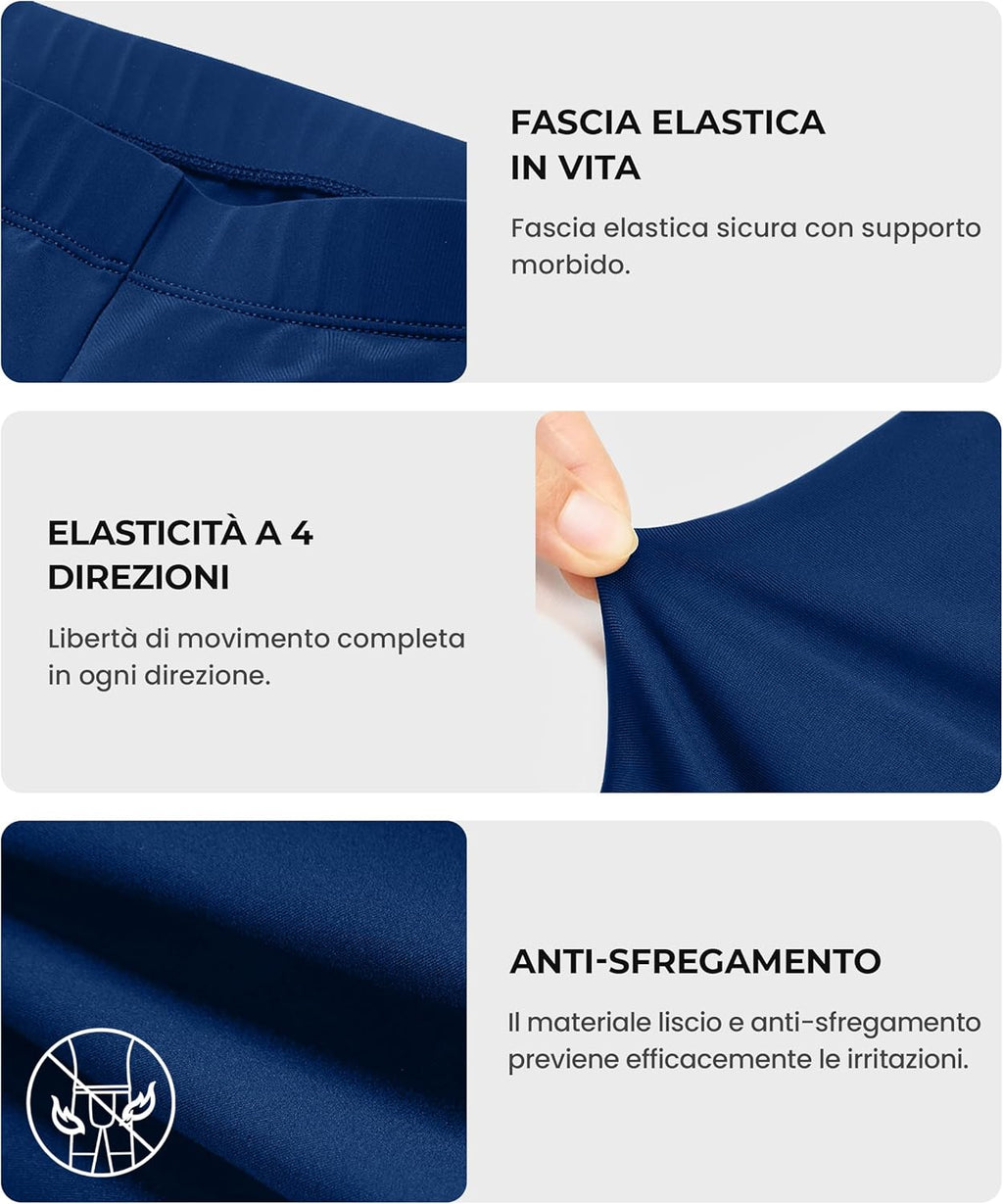 FDX Pantaloncini Ciclismo Uomo Imbottiti 3D, Intimo MTB Traspirante e Asciugatura Rapida, Antiscivolo, Shorts Bici da