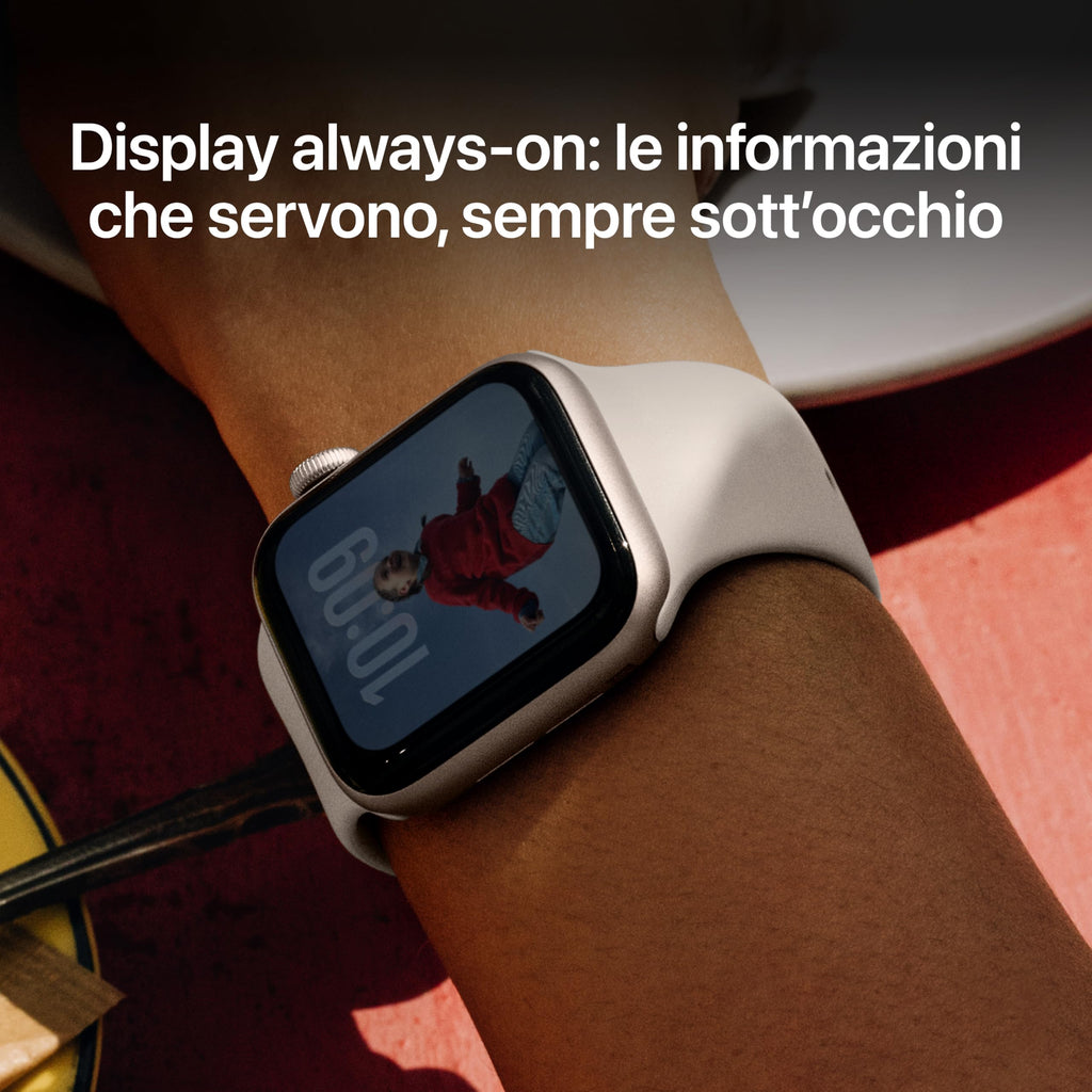 Apple Watch SE 3 GPS, Cassa 40 mm in alluminio galassia con Cinturino Sport galassia - S/M