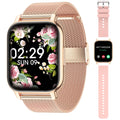 Popglory Smartwatch Uomo Donna Chiamate e Whatsapp, AI Orologio Contapassi 100+ Sports, Assistente, Salute 24/7, Pressione Sanguigna, Cardiofrequenzimetro, SpO2 Sonno, 2 Cinturini per Android iOS