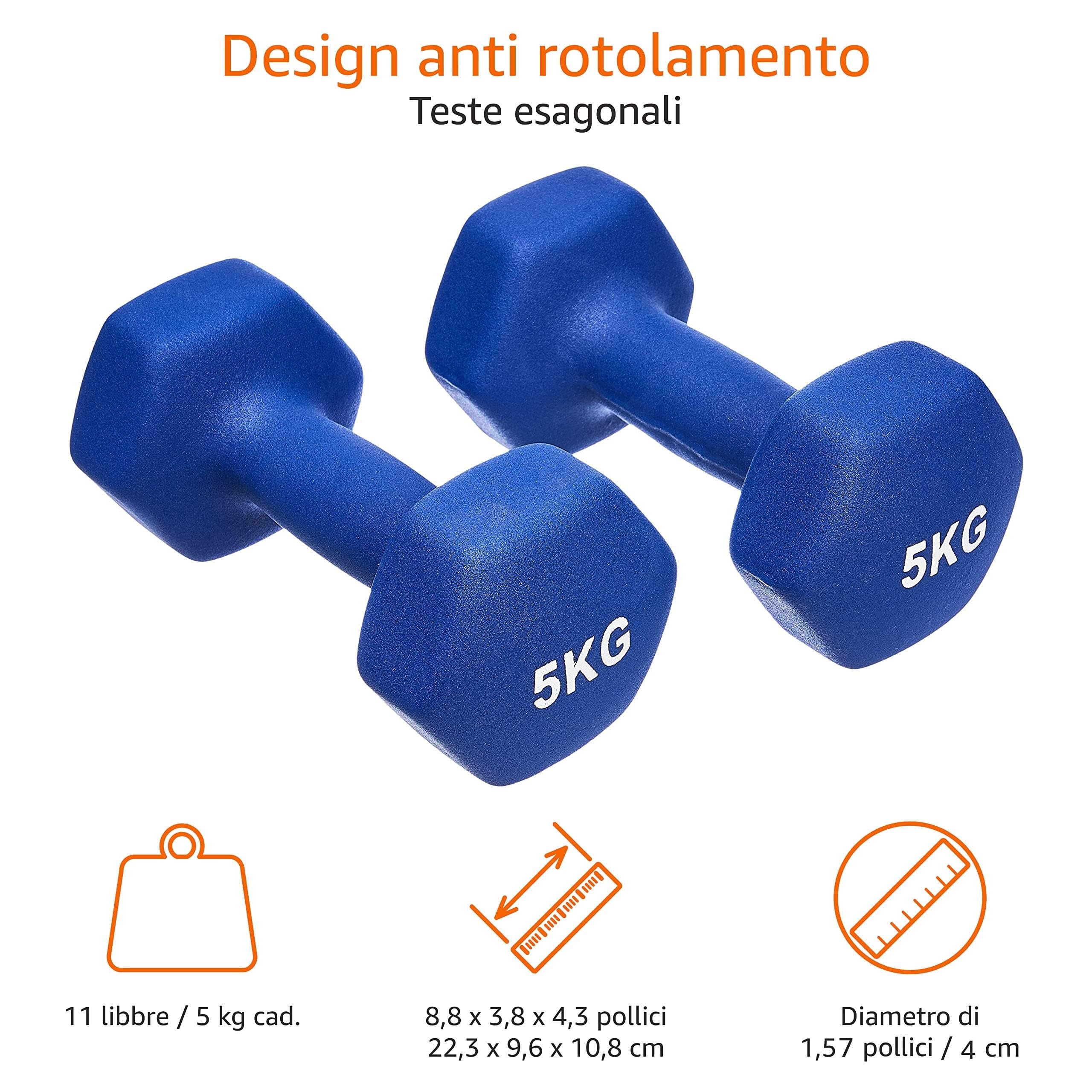 Amazon Basics Coppia di manubri in neoprene