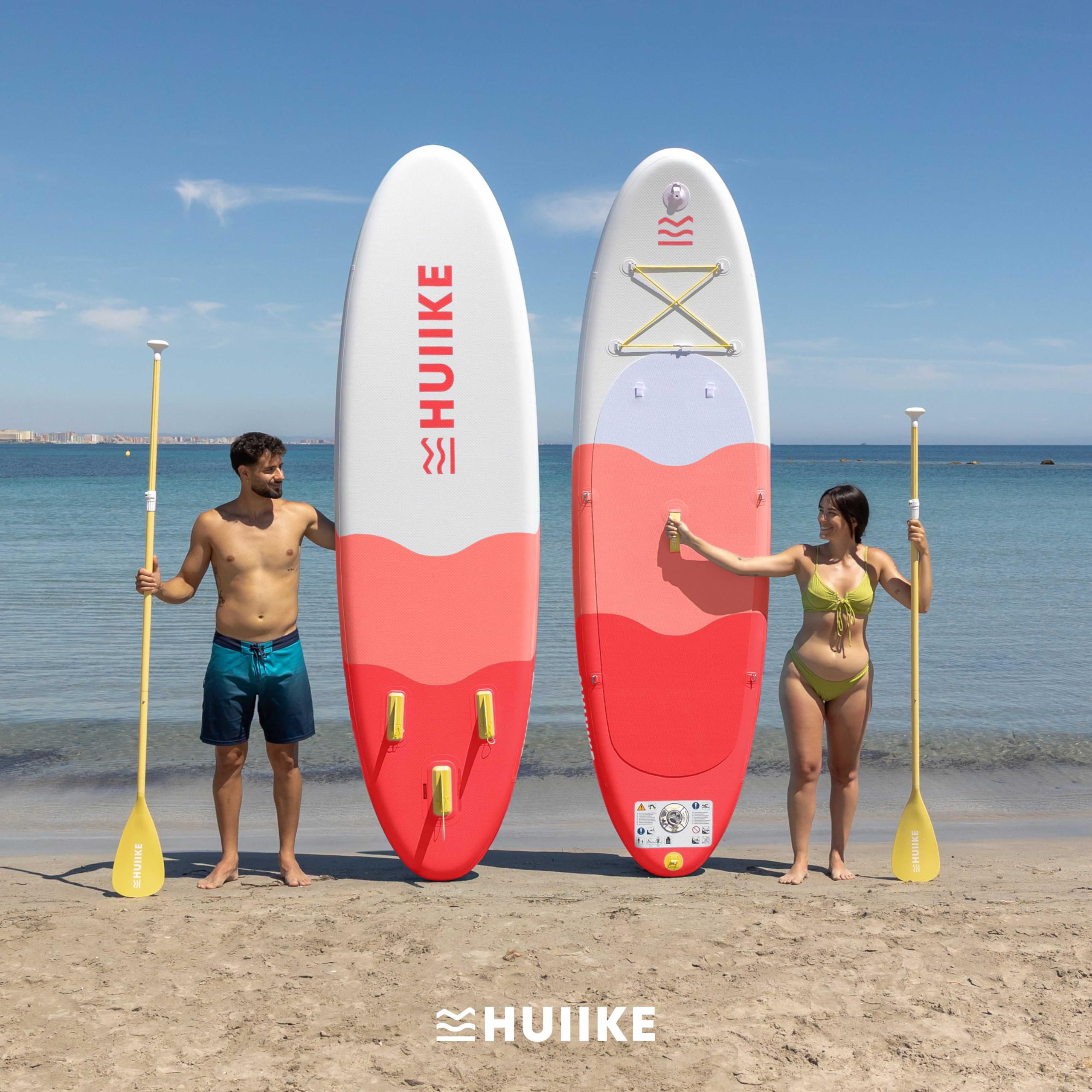 HUIIKE Tavola Sup Gonfiabile Adulti con Accessori Inclusi, Pagaia, Pinne, Pompa. Stand Up Paddle Board con Grande Stabilità e Resistenza. 305 x 84 x 15 cm, Carico Massimo 130 kg