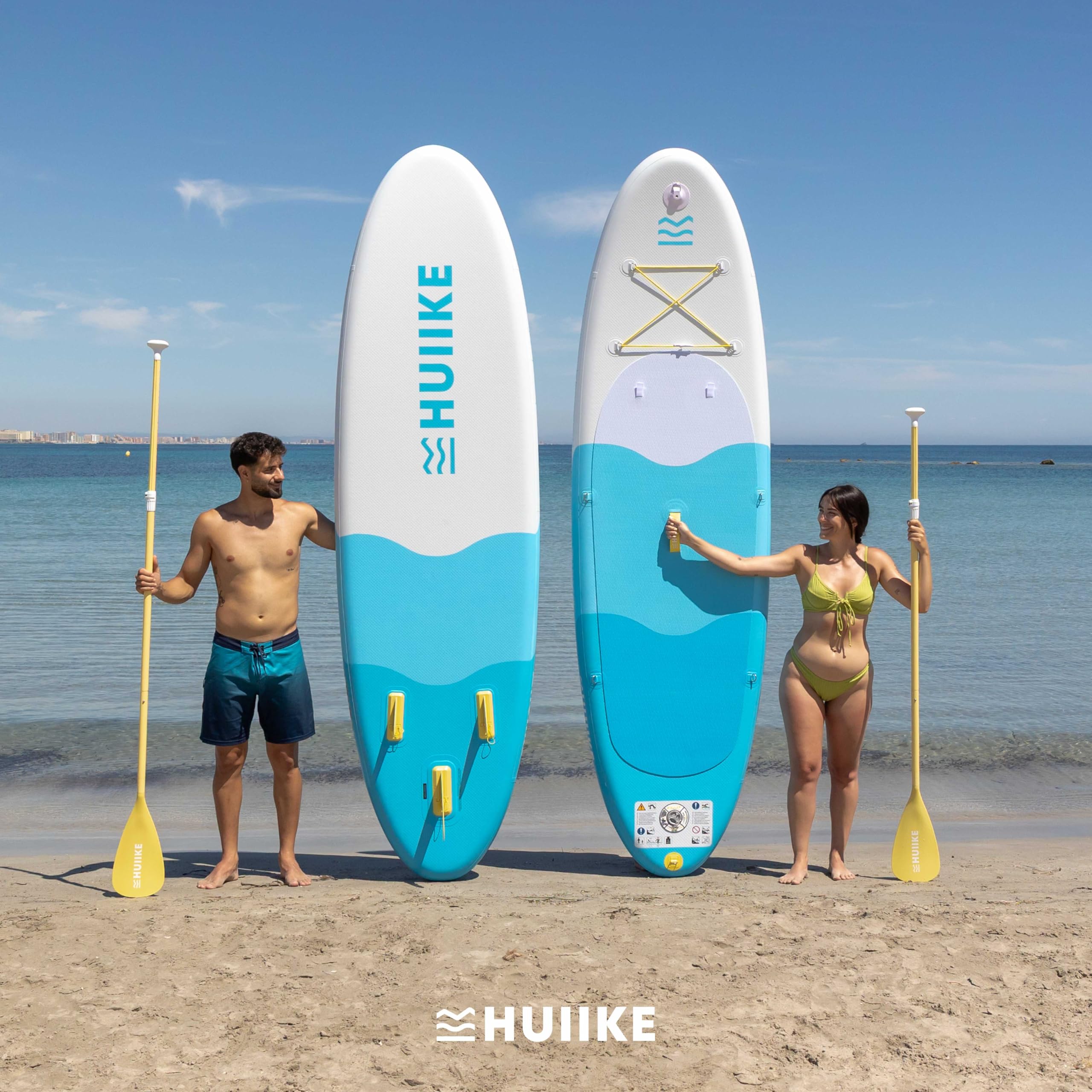 HUIIKE Tavola Sup Gonfiabile Adulti con Accessori Inclusi, Pagaia, Pinne, Pompa. Stand Up Paddle Board con Grande Stabilità e Resistenza. 305 x 84 x 15 cm, Carico Massimo 130 kg