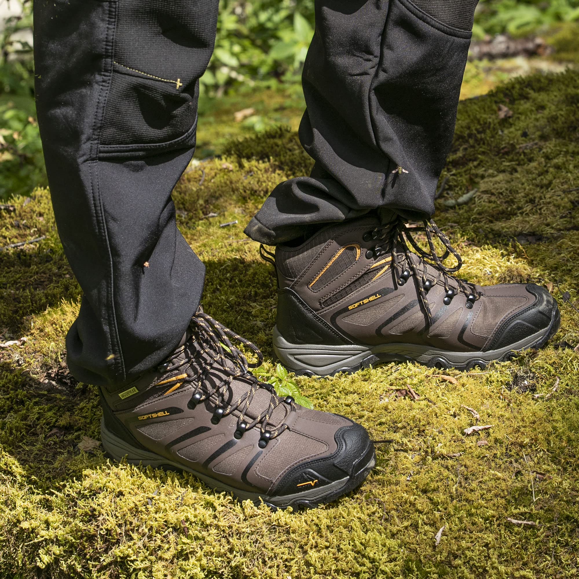 NORTIV 8 Stivali da Trekking da Uomo Escursionismo All'aria Aperta Scarpe da Trekking Scarponi Scarpe da Arrampicata Alpinismo Armadillo