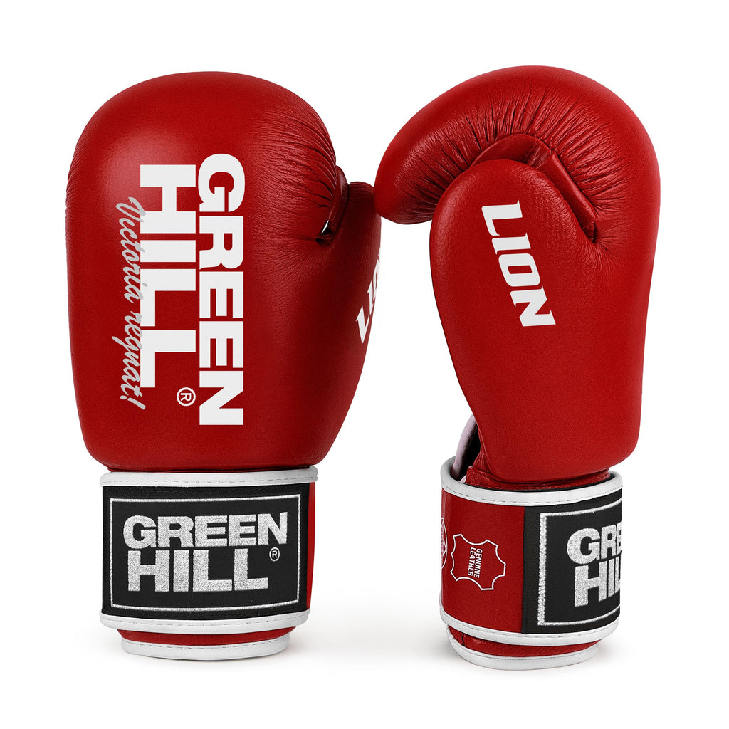 GREEN HILL Guanti Boxe Lion GUANTONI ANTISHOCK Pugilato Pelle