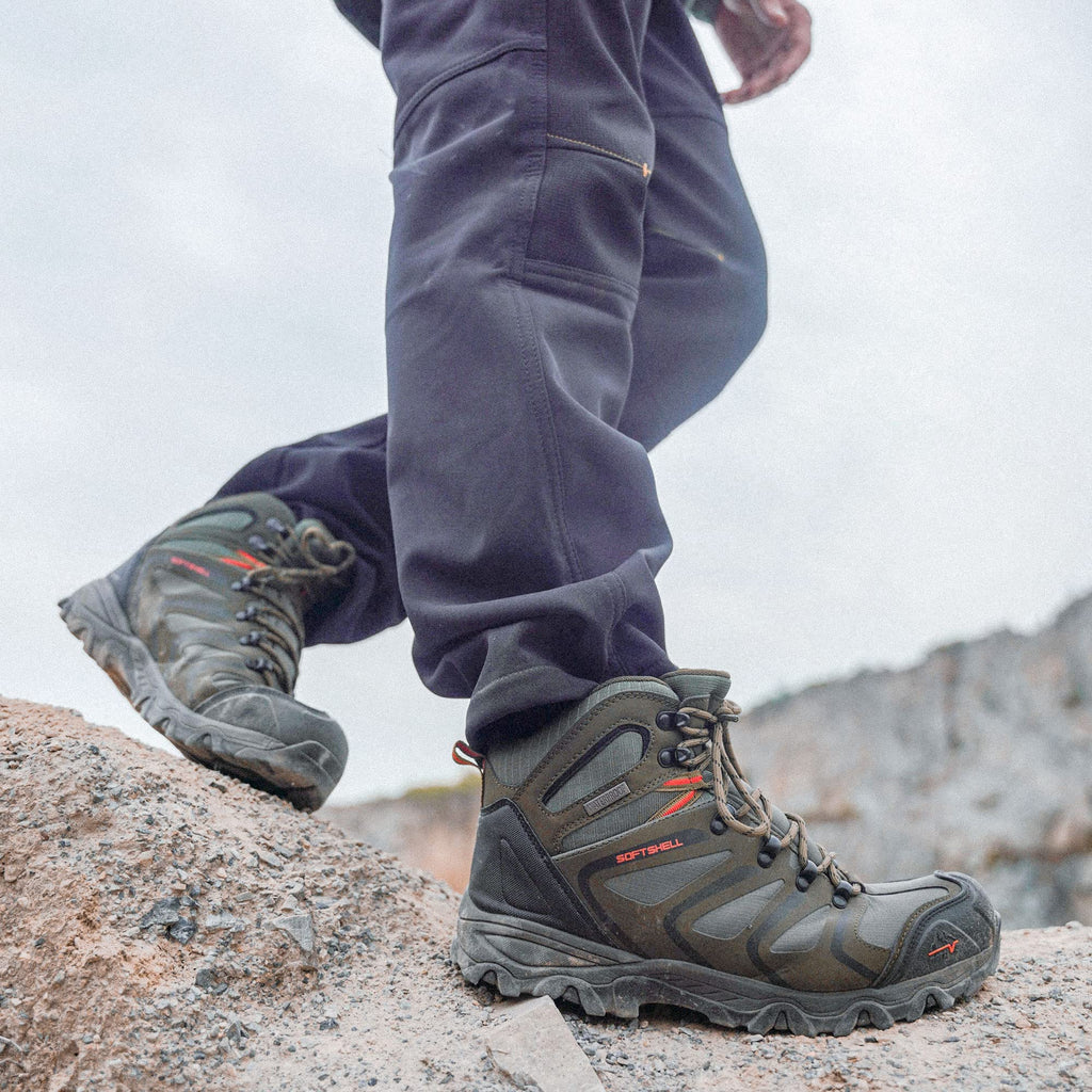 NORTIV 8 Stivali da Trekking da Uomo Escursionismo All'aria Aperta Scarpe da Trekking Scarponi Scarpe da Arrampicata Alpinismo Armadillo