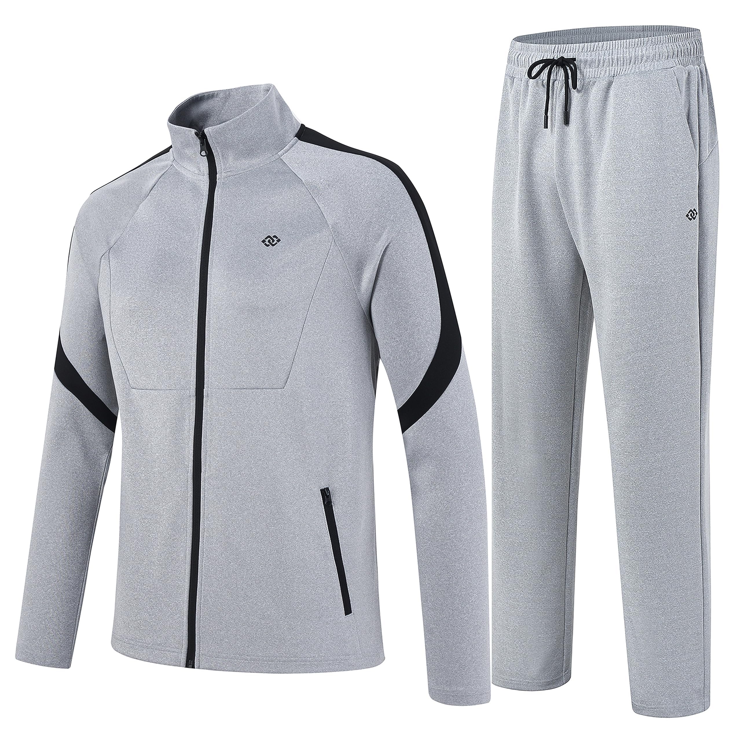 MoFiz Tuta Completo Sportivo Uomo Tennis Abbigliamento Palestra con Cerniera per Attività all'aperto
