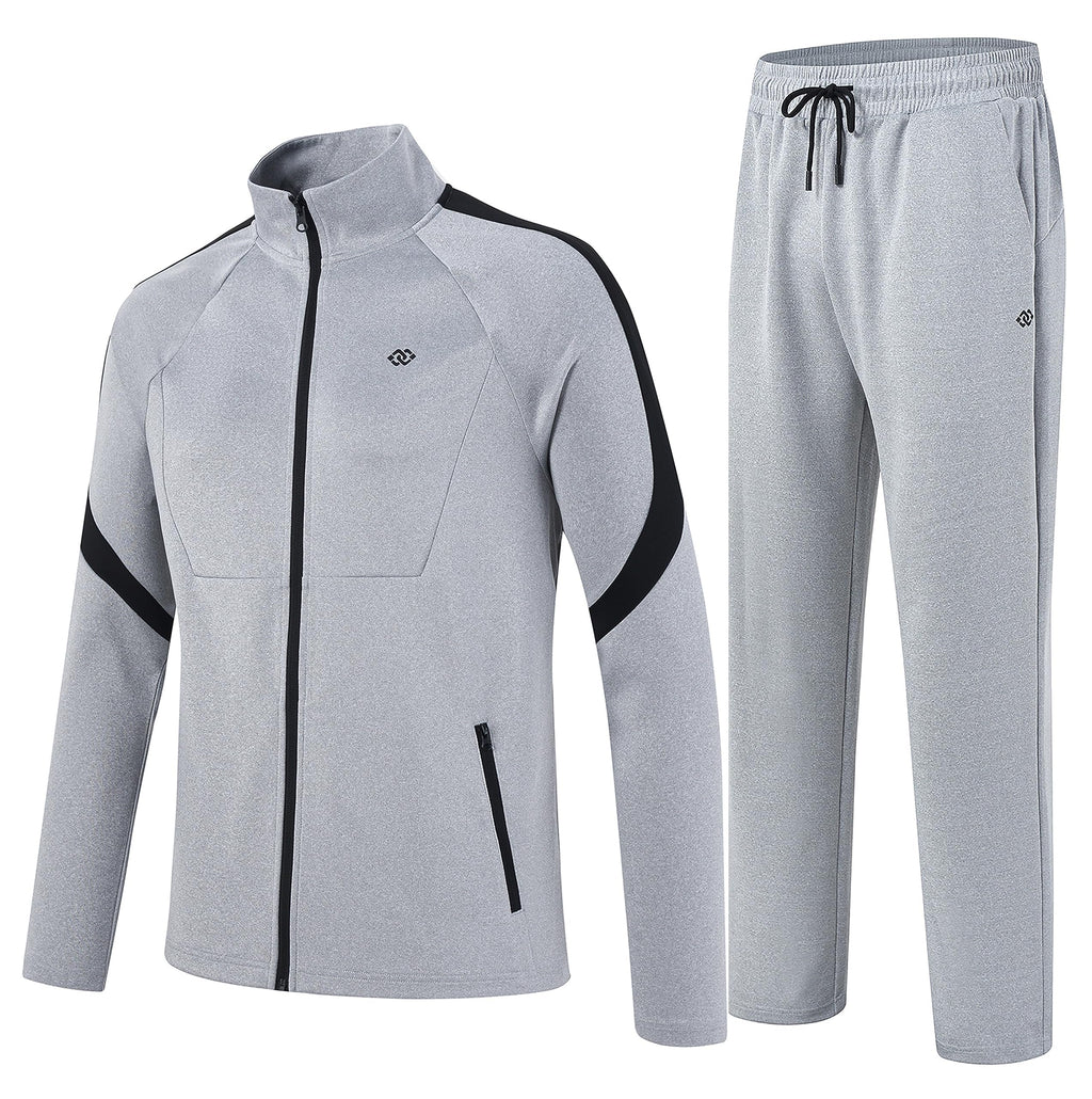 MoFiz Tuta Completo Sportivo Uomo Tennis Abbigliamento Palestra con Cerniera per Attività all'aperto