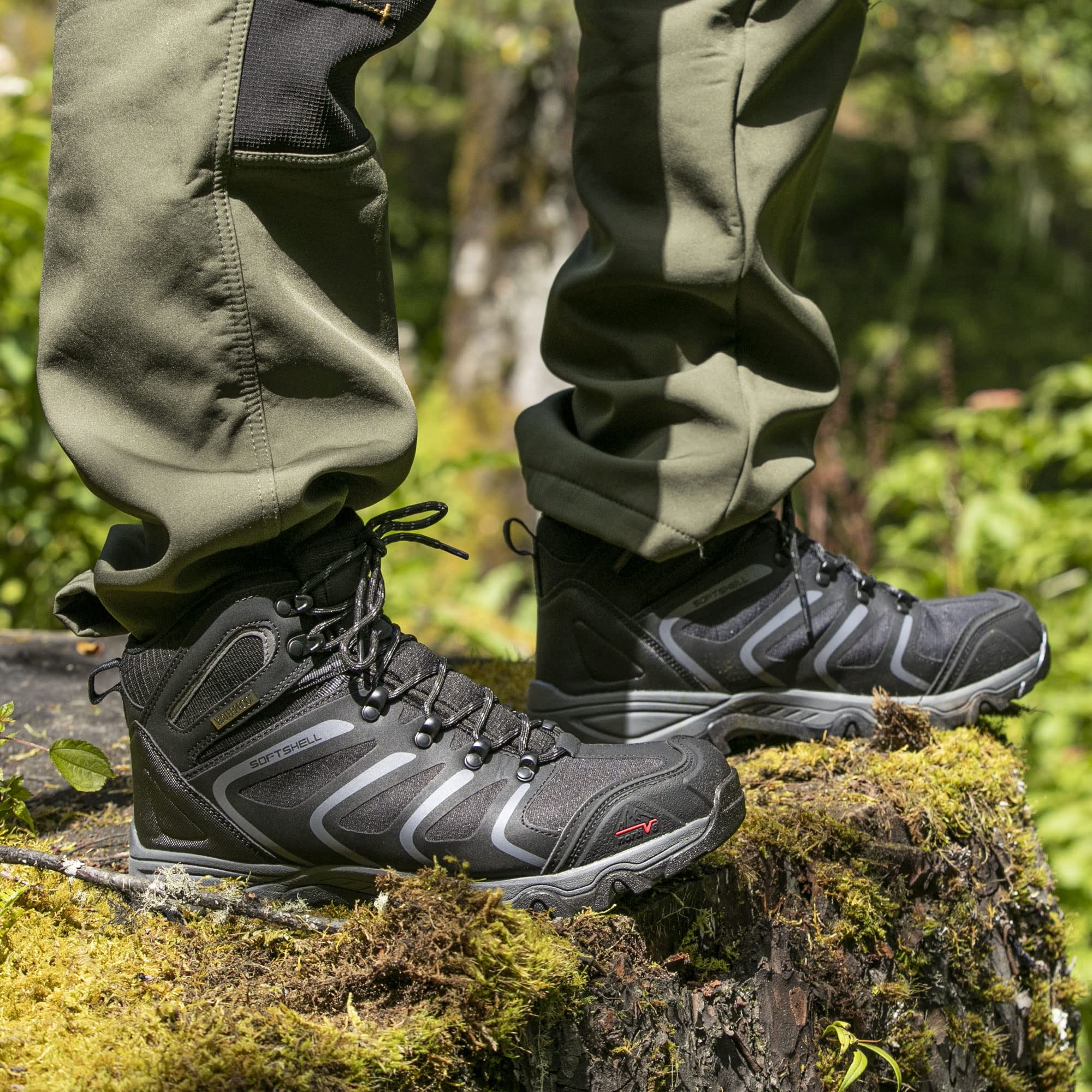 NORTIV 8 Stivali da Trekking da Uomo Escursionismo All'aria Aperta Scarpe da Trekking Scarponi Scarpe da Arrampicata Alpinismo Armadillo