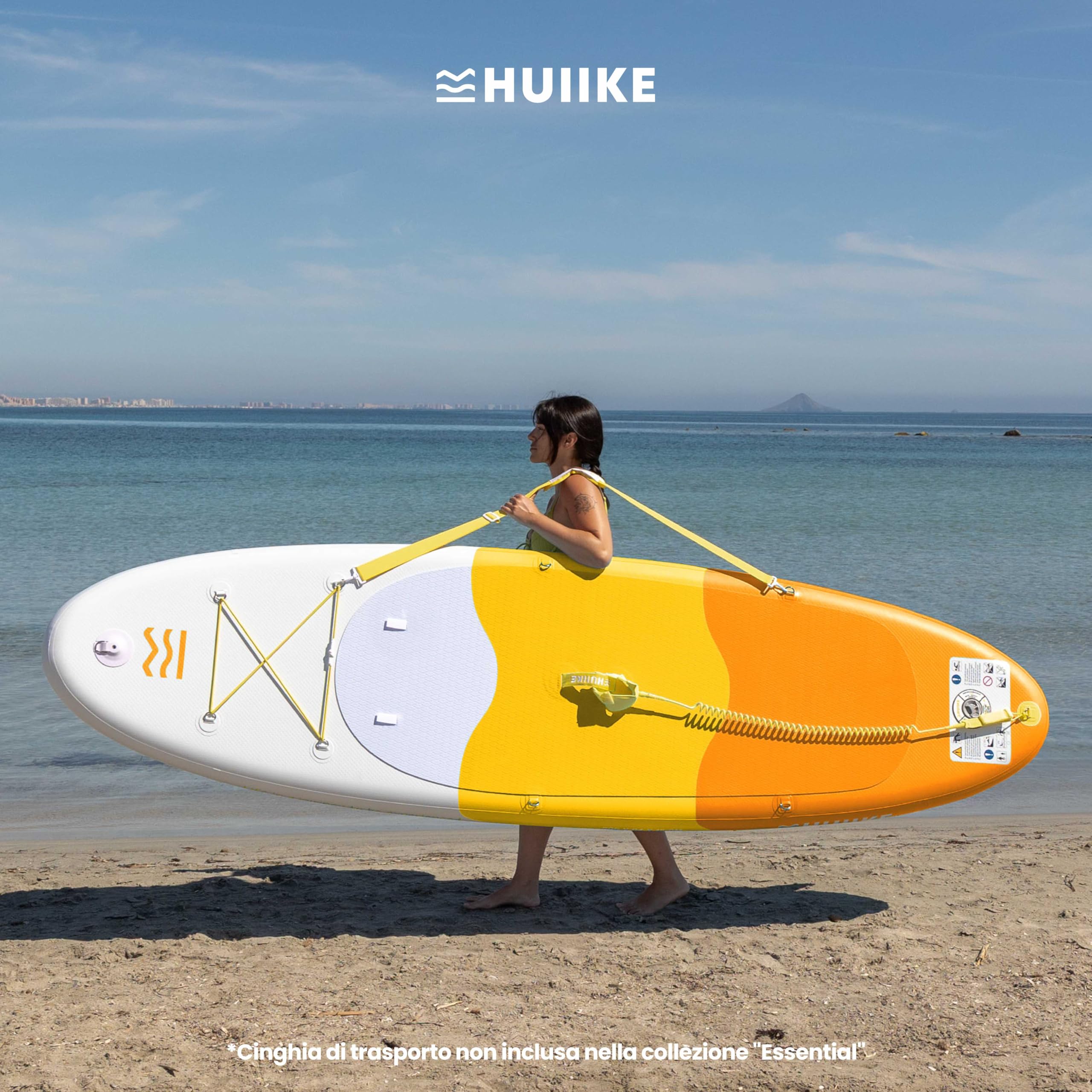 HUIIKE Tavola Sup Gonfiabile Adulti con Accessori Inclusi, Pagaia, Pinne, Pompa. Stand Up Paddle Board con Grande Stabilità e Resistenza. 305 x 84 x 15 cm, Carico Massimo 130 kg