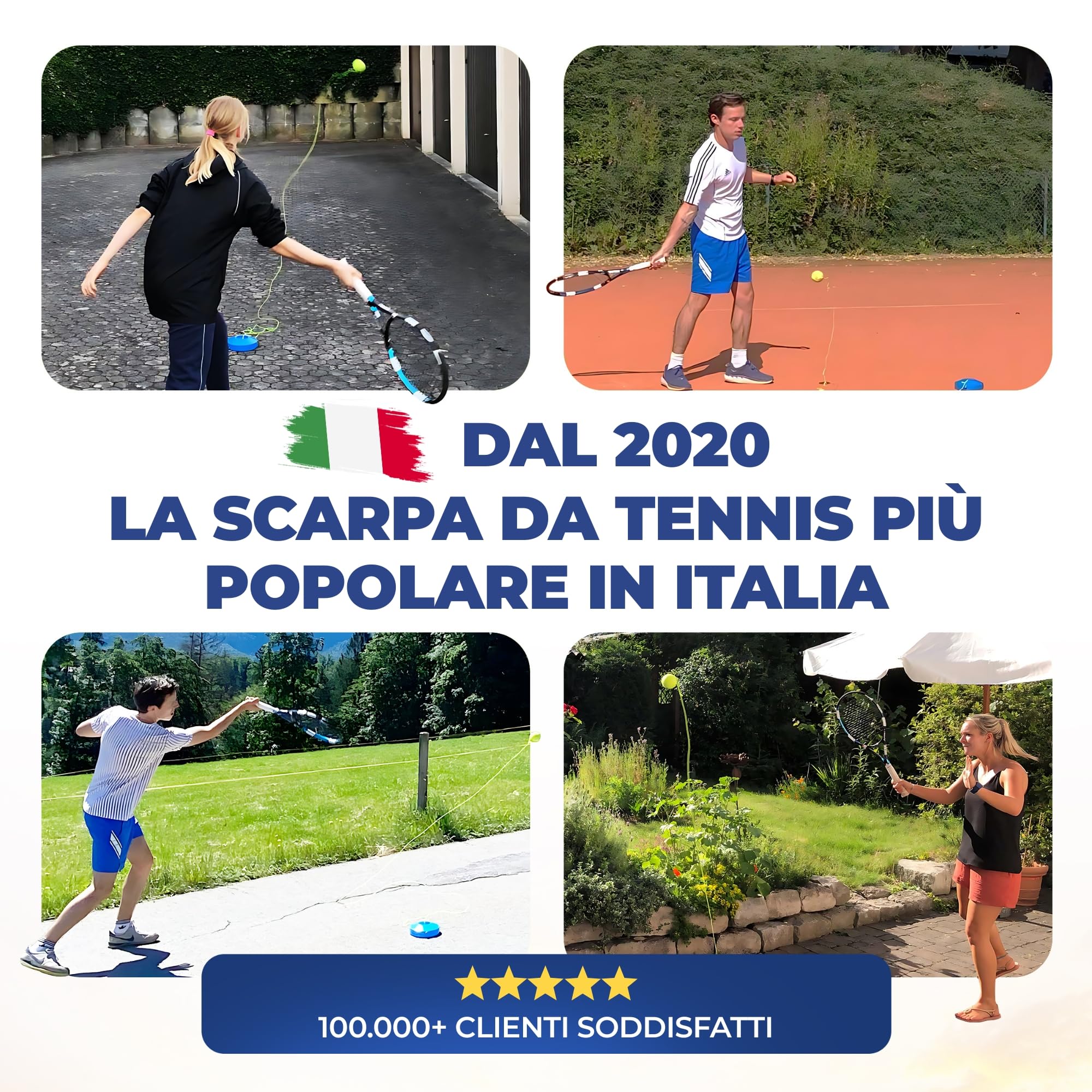 MOVEMATE Dispositivo di Allenamento per Tennis/Padel con Pallina Wilson® | Innovativo Dispositivo Sportivo per Il Tempo Libero per Giocare e Allenarsi all'aperto, in Giardino