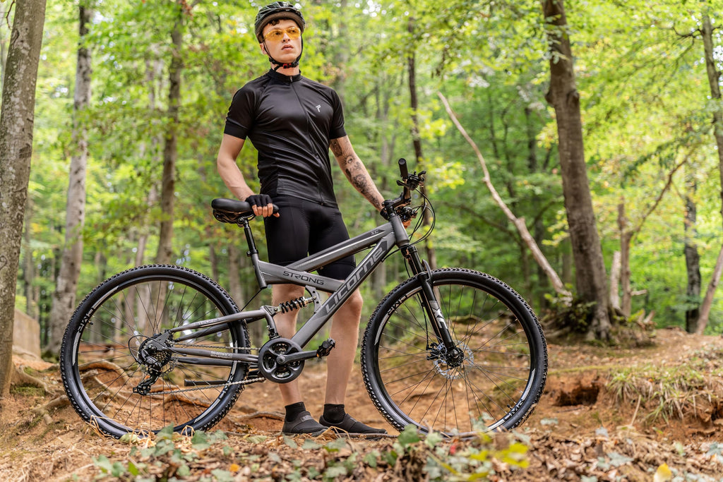 Licorne Bike - VTT Premium Strong 2D 26, 27,5 et 29 pouces, vélo avec freins à disque avant et arrière, 21 vitesses, tout suspendu
