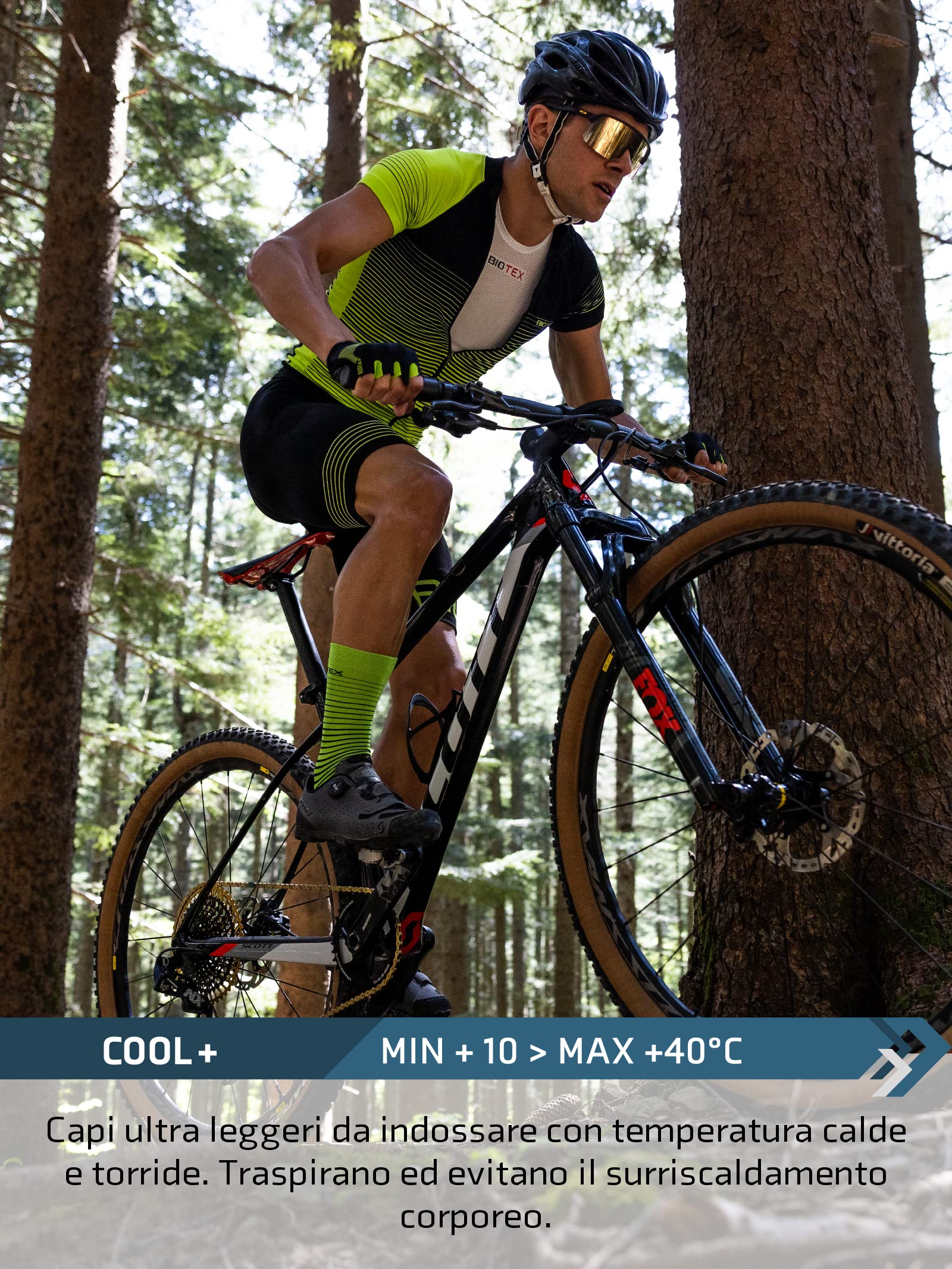 BIOTEX Canotta Rete Sun Traspirante Unisex per Ciclismo e Running, Intimo Tecnico Sportivo Ideale per L'Estate