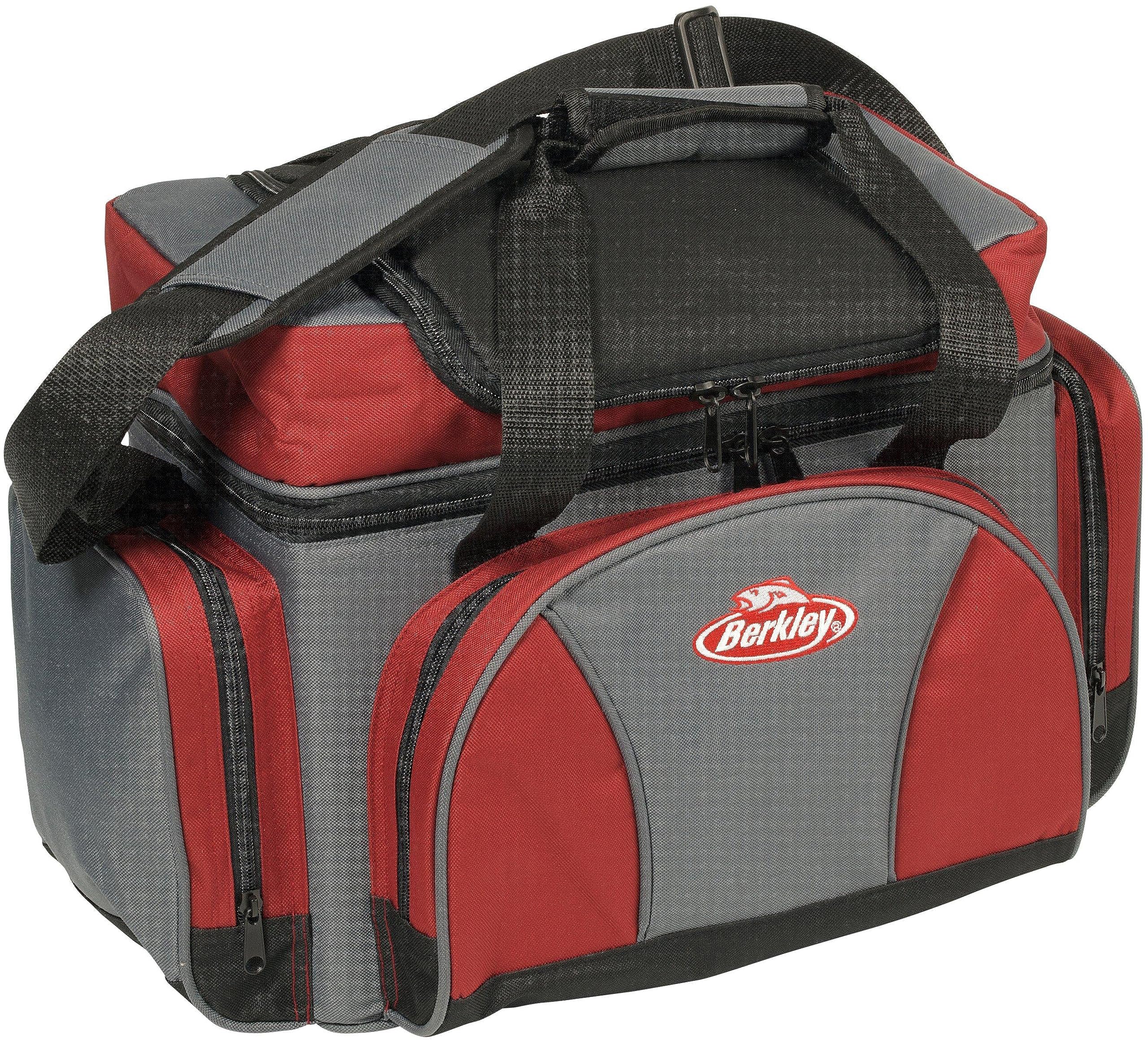 Berkley System - Practica Borsa da Pesca con 4 Scatole per Esche da Pesca e Scatole per Attrezzatura da Pesca con tracolla imbottita